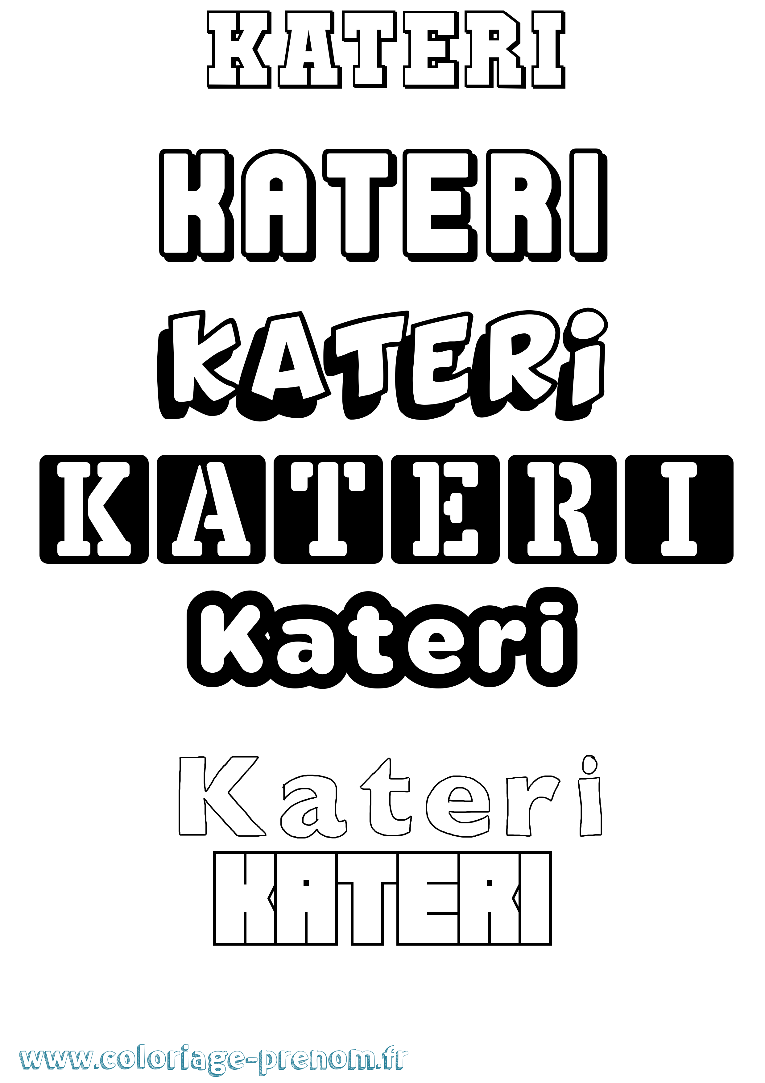 Coloriage Kateri Simple Coloriage prénom Kateri Simple