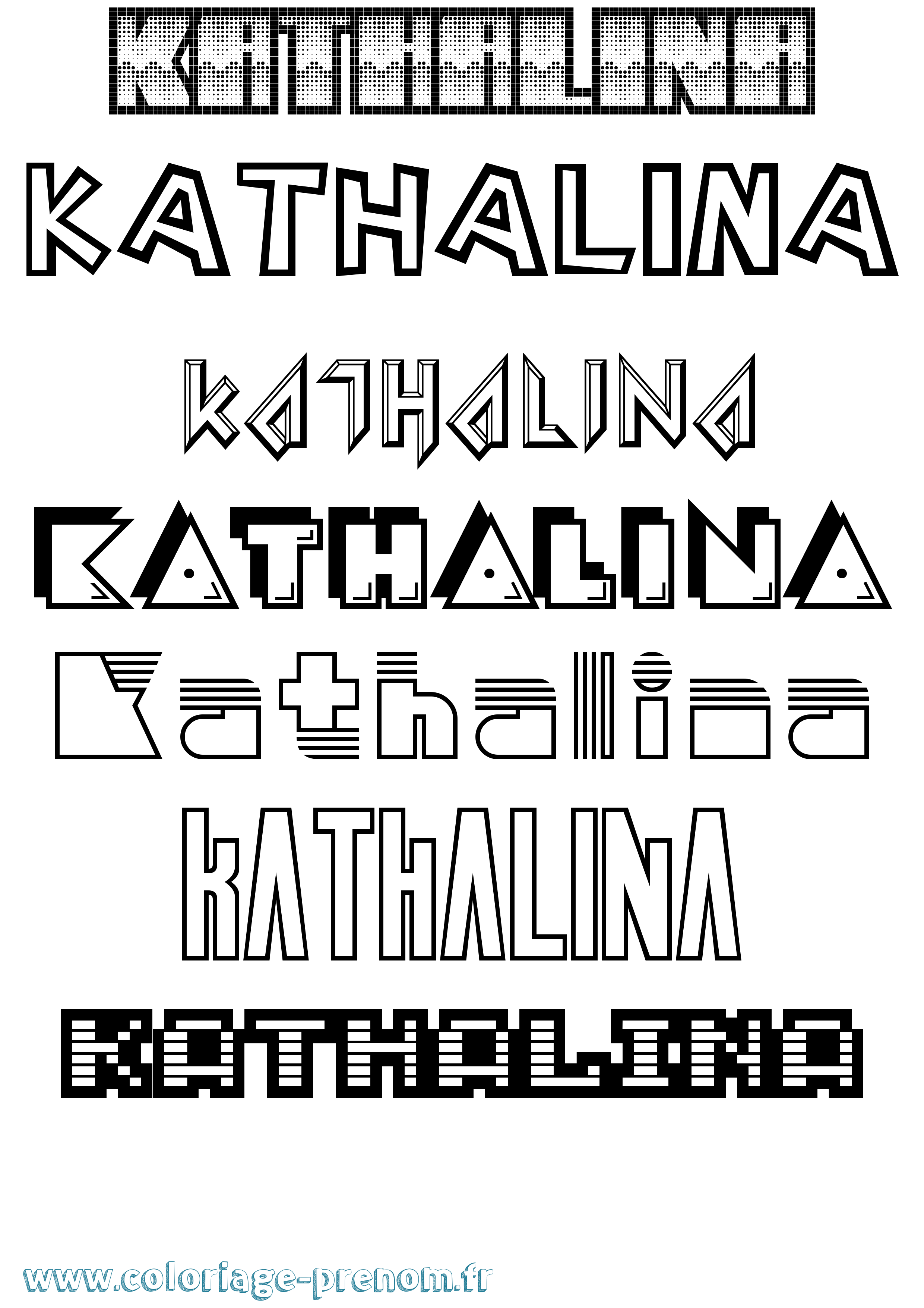 Coloriage Kathalina Jeux Vidéos Coloriage prénom Kathalina Jeux Vidéos