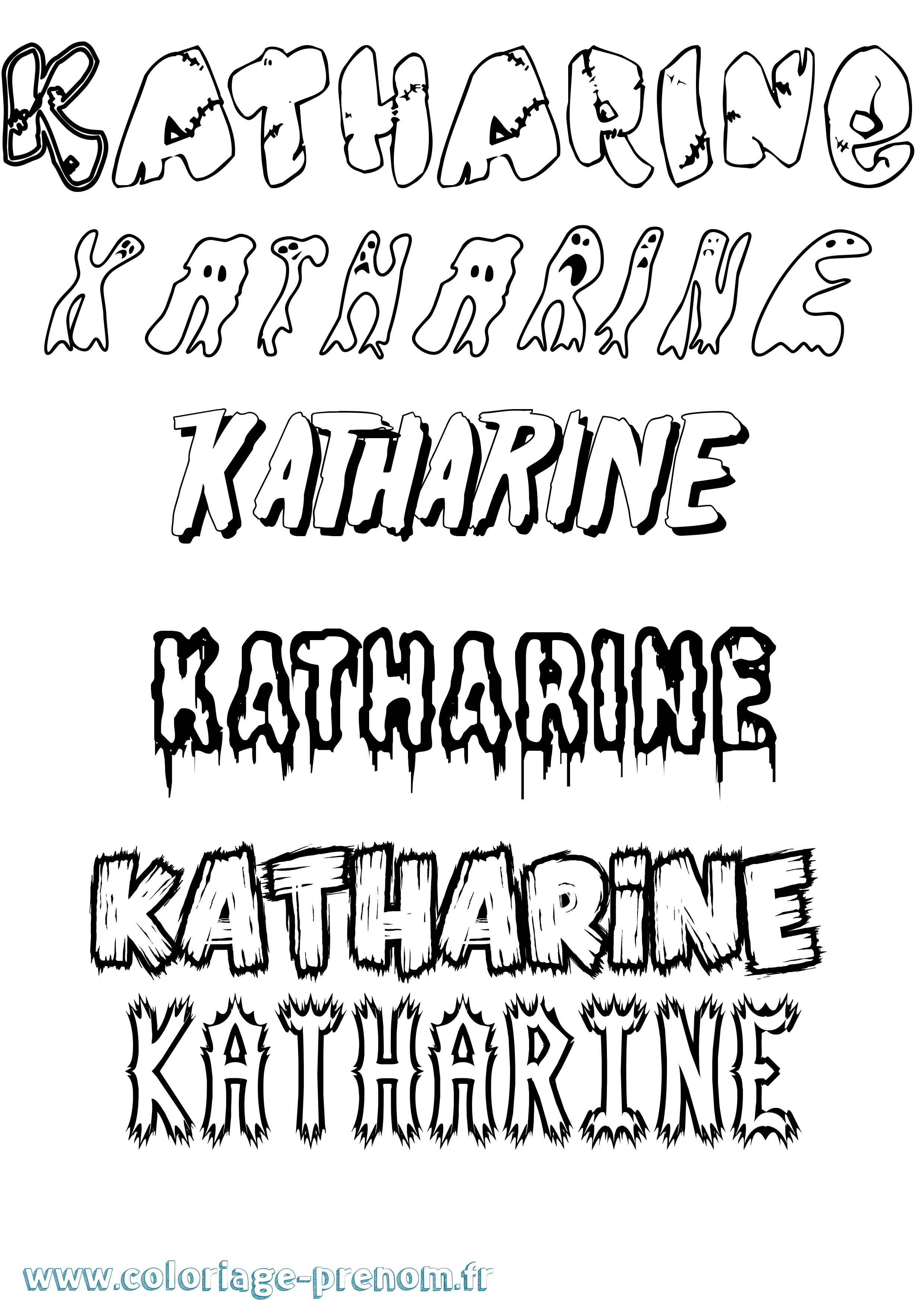 Coloriage Katharine Frisson Coloriage prénom Katharine Frisson