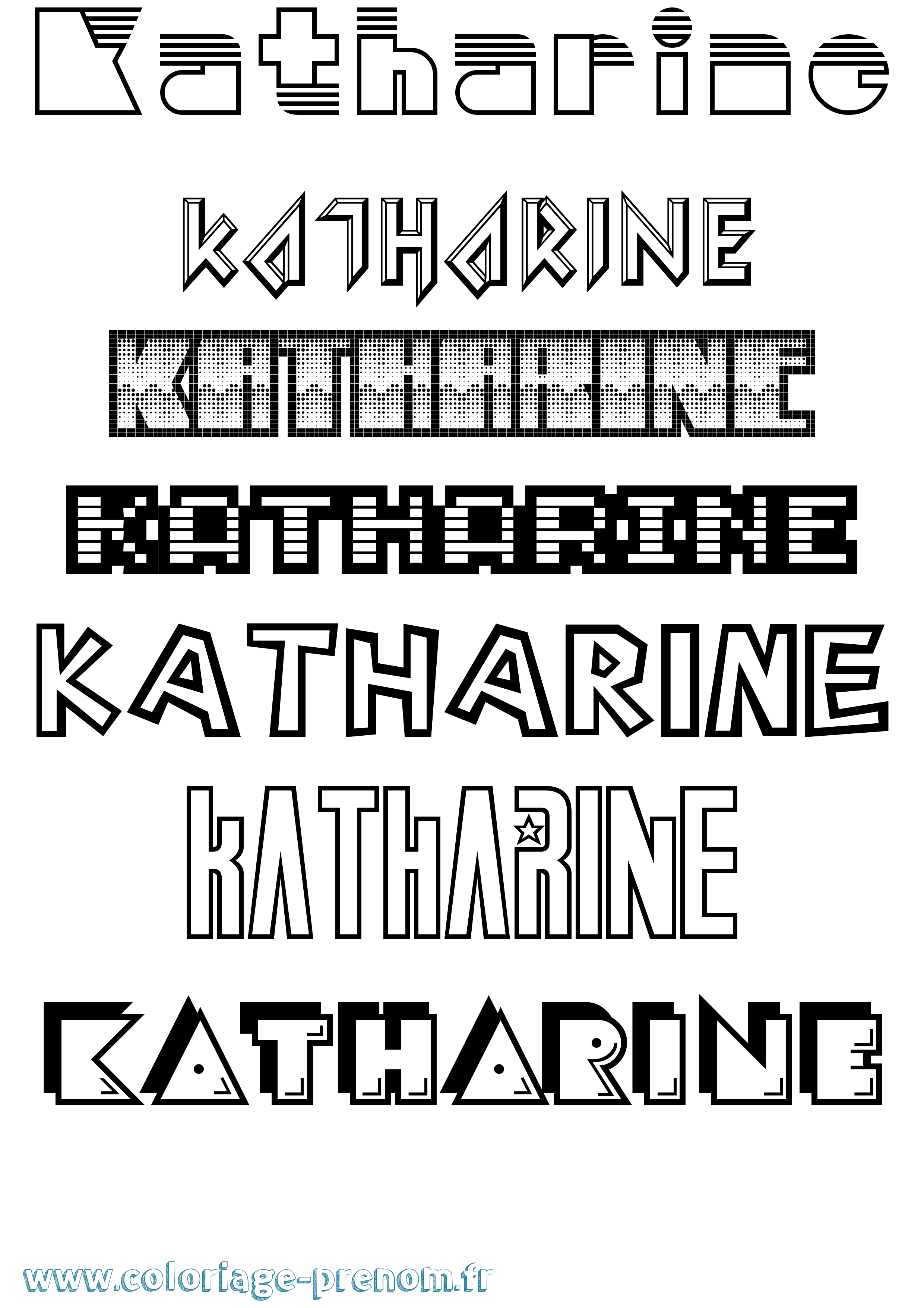 Coloriage Katharine Jeux Vidéos Coloriage prénom Katharine Jeux Vidéos