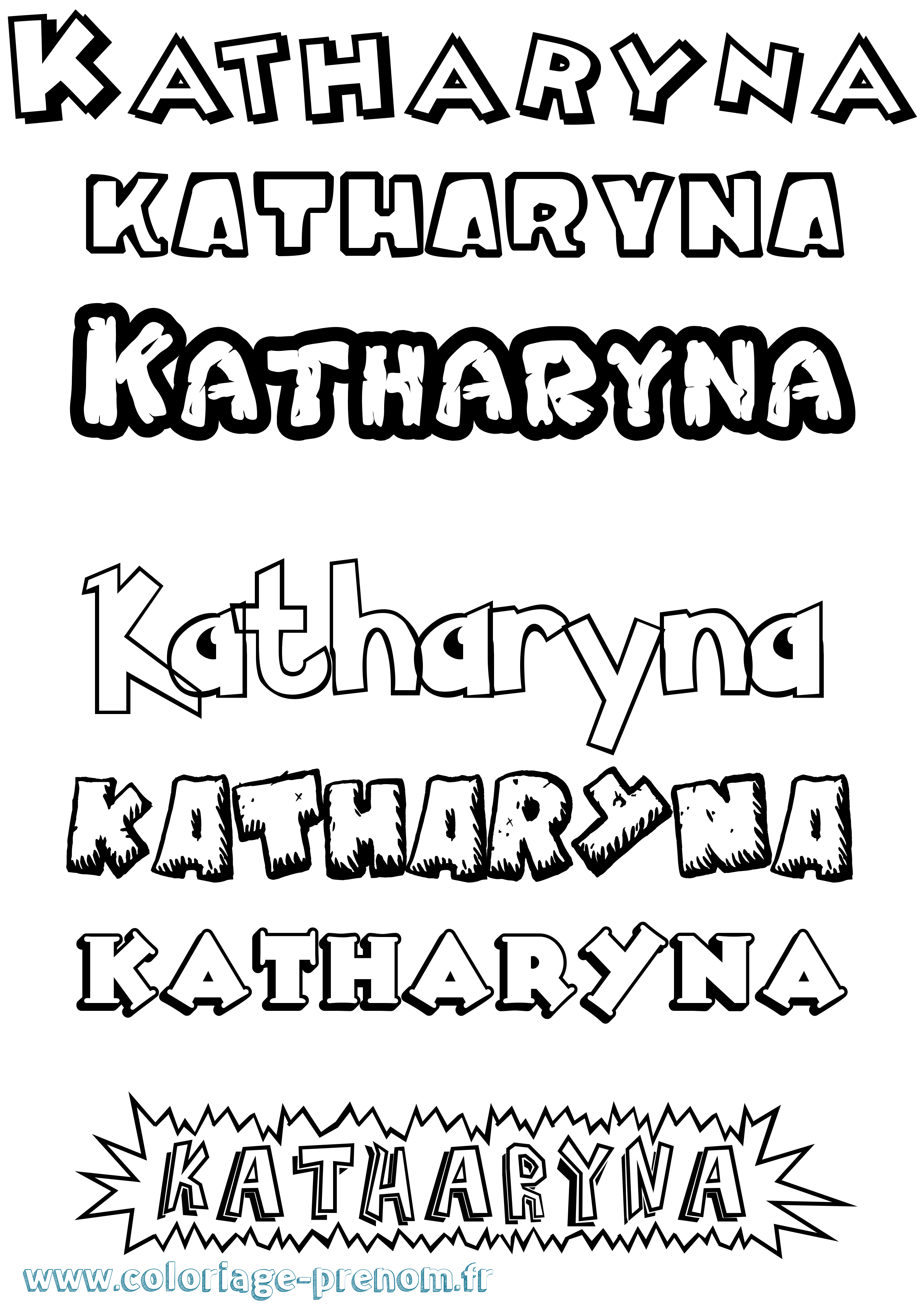 Coloriage Katharyna Dessin Animé Coloriage prénom Katharyna Dessin Animé