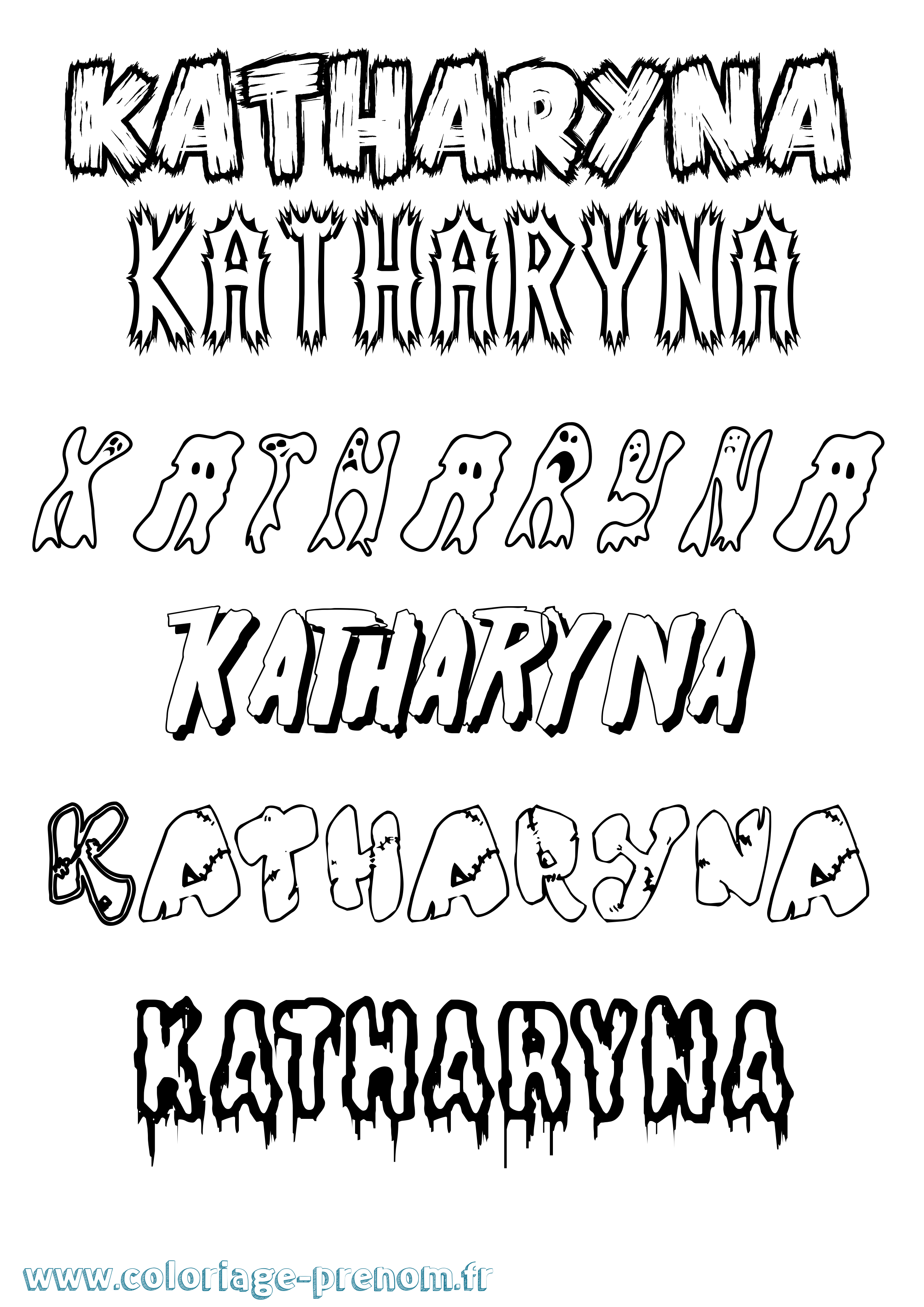 Coloriage Katharyna Frisson Coloriage prénom Katharyna Frisson