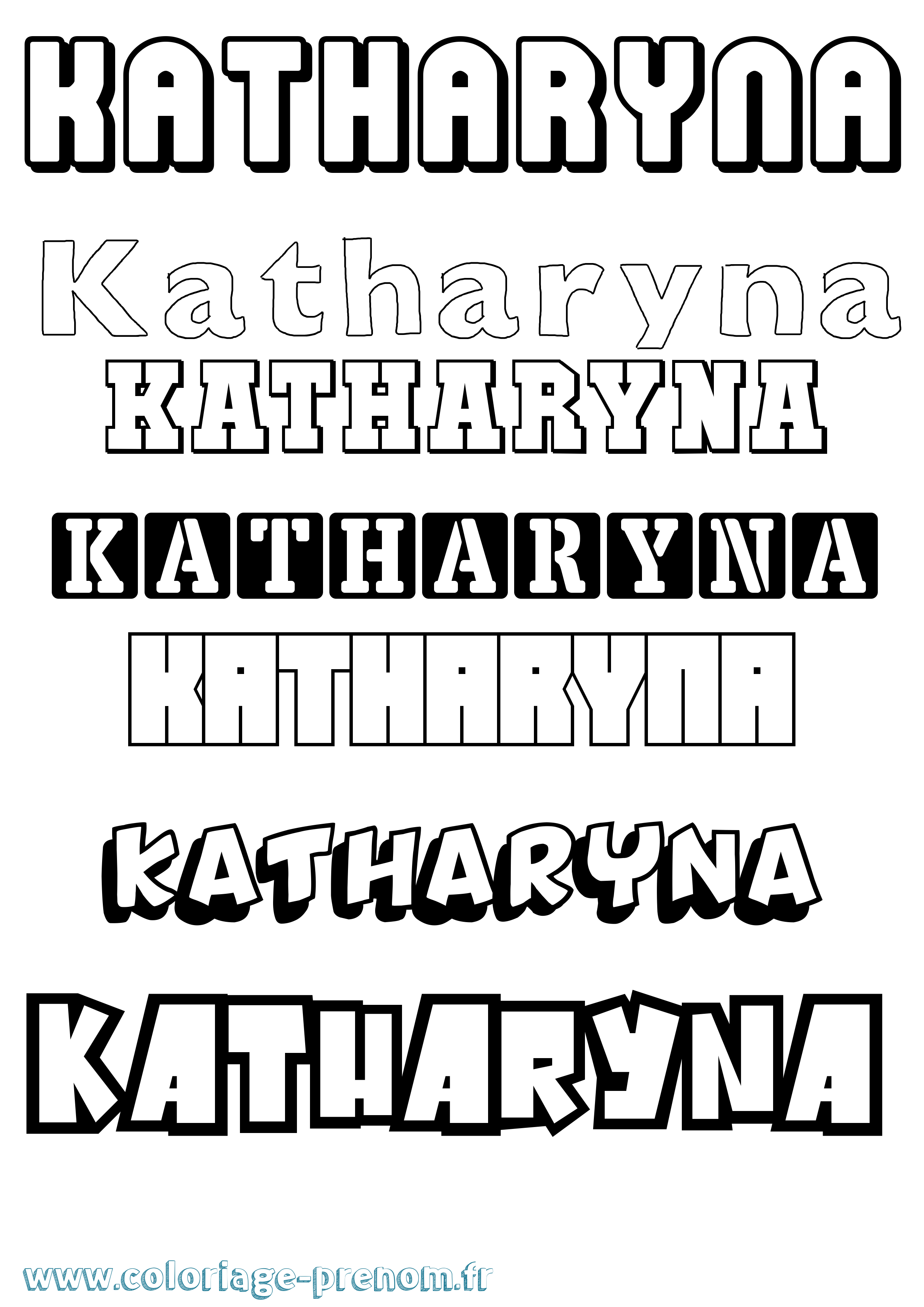 Coloriage Katharyna Simple Coloriage prénom Katharyna Simple