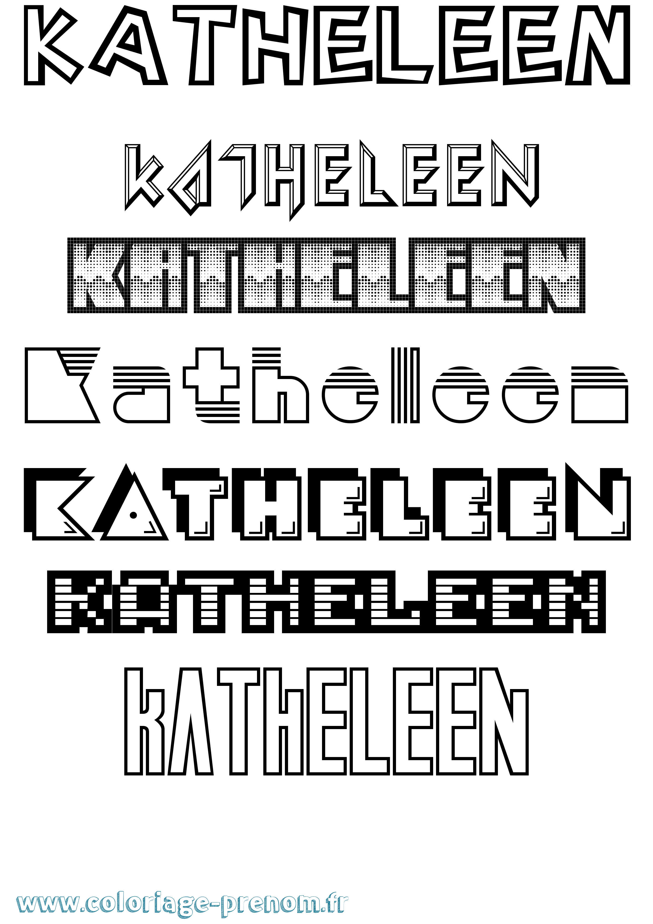 Coloriage Katheleen Jeux Vidéos Coloriage prénom Katheleen Jeux Vidéos