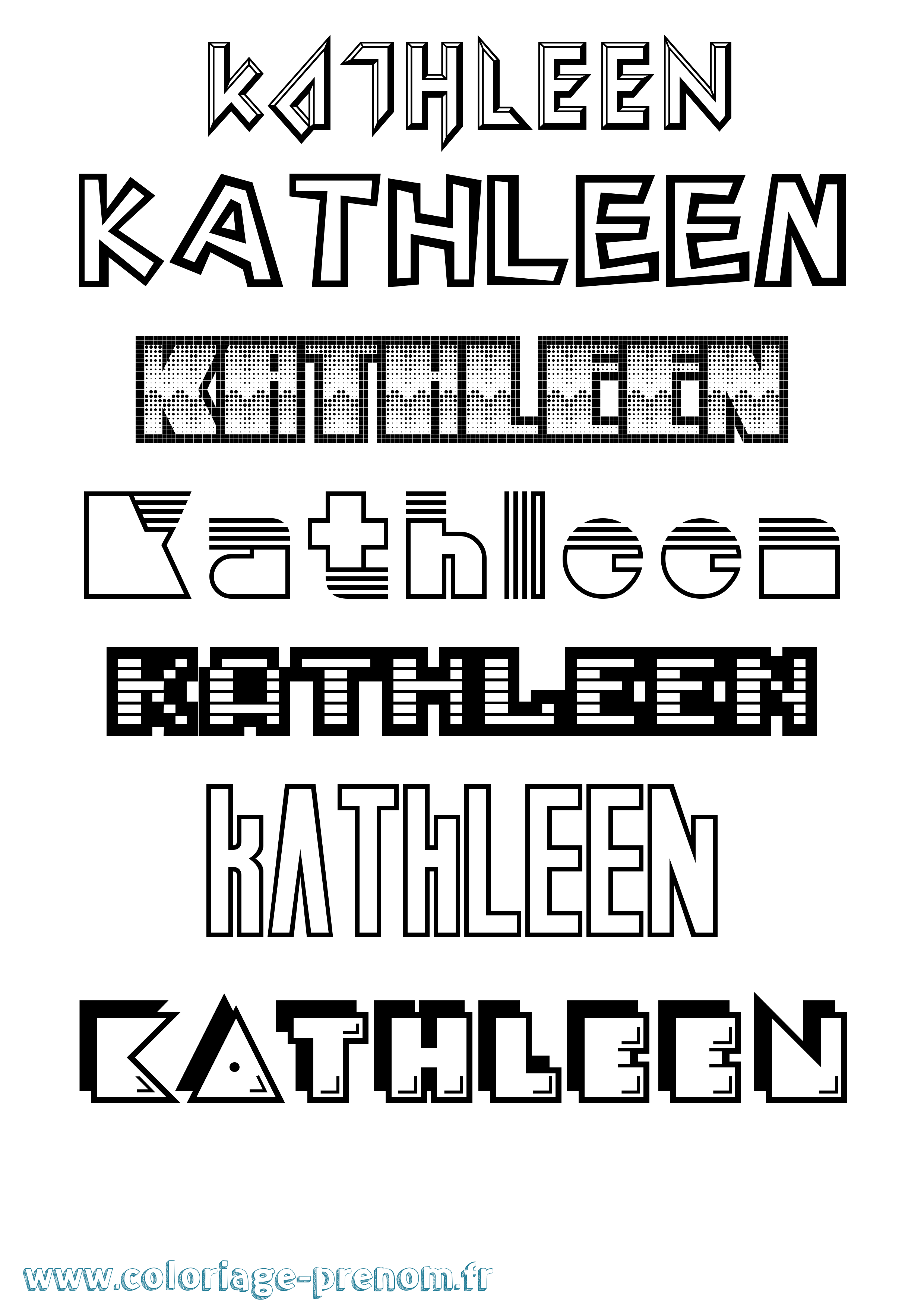 Coloriage Kathleen Jeux Vidéos Coloriage prénom Kathleen Jeux Vidéos