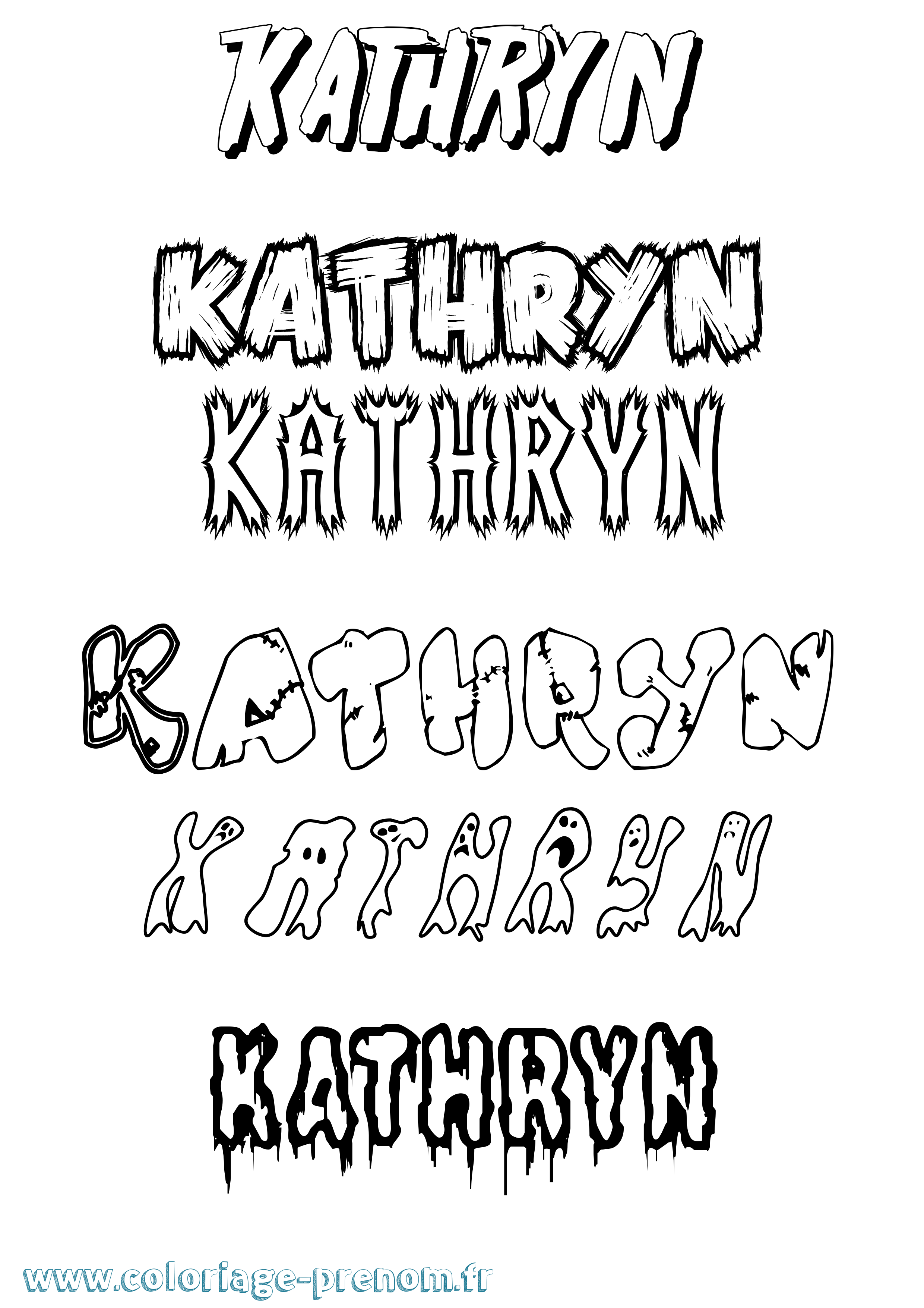 Coloriage Kathryn Frisson Coloriage prénom Kathryn Frisson