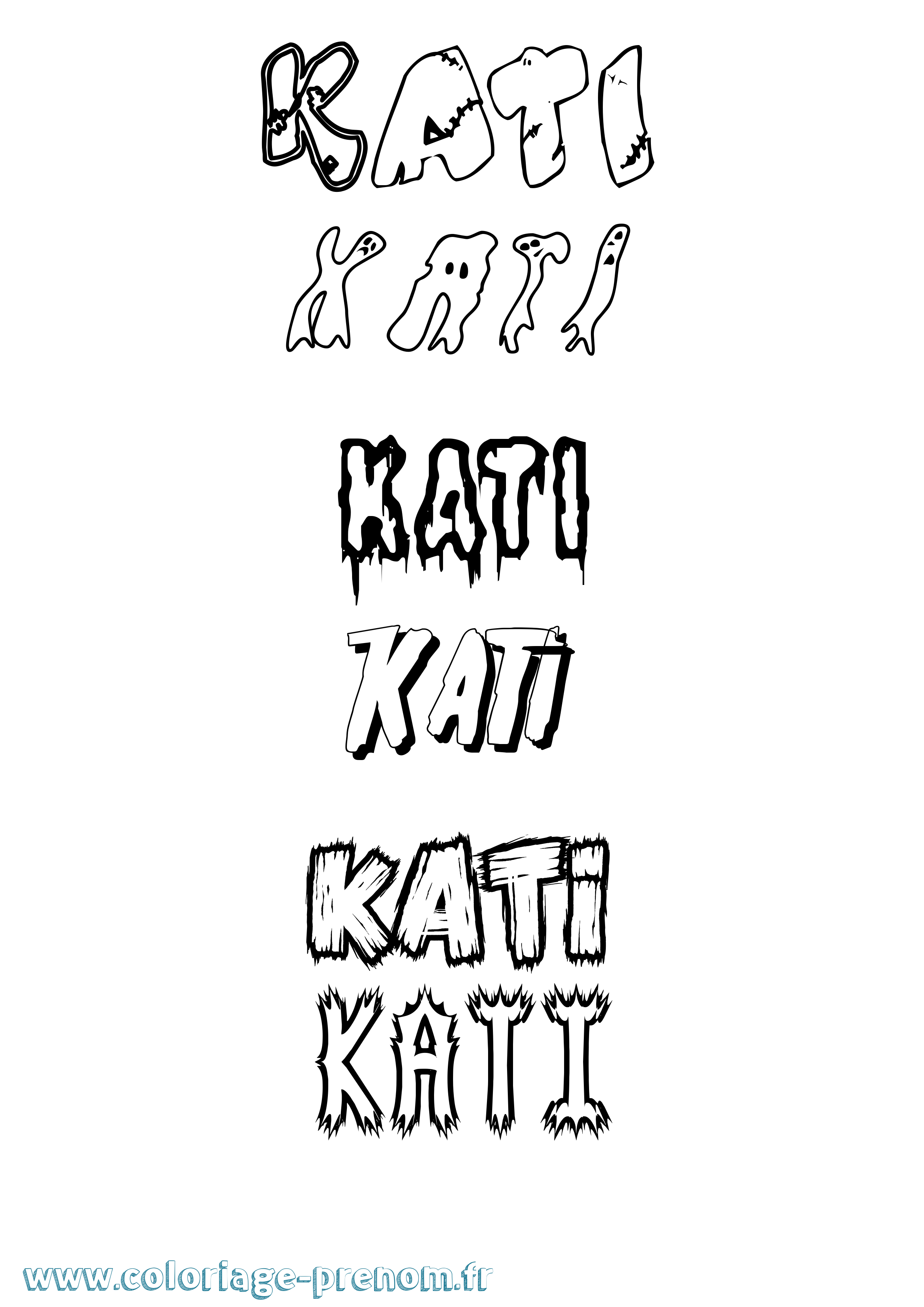 Coloriage Kati Frisson Coloriage prénom Kati Frisson