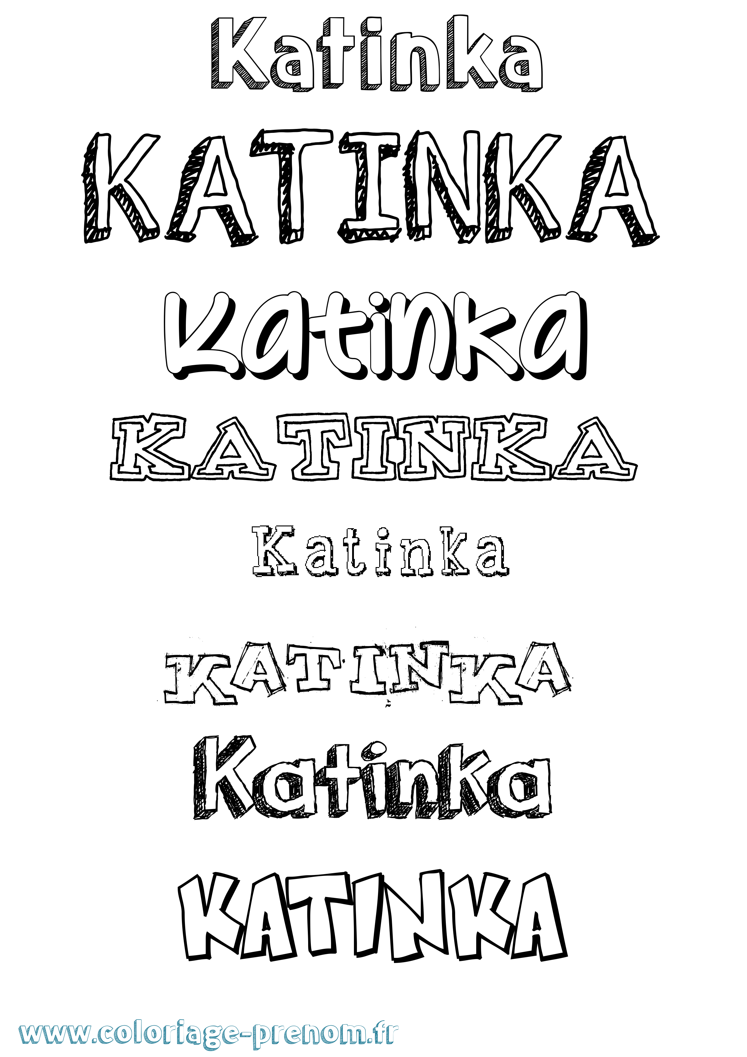 Coloriage Katinka Dessiné Coloriage prénom Katinka Dessiné