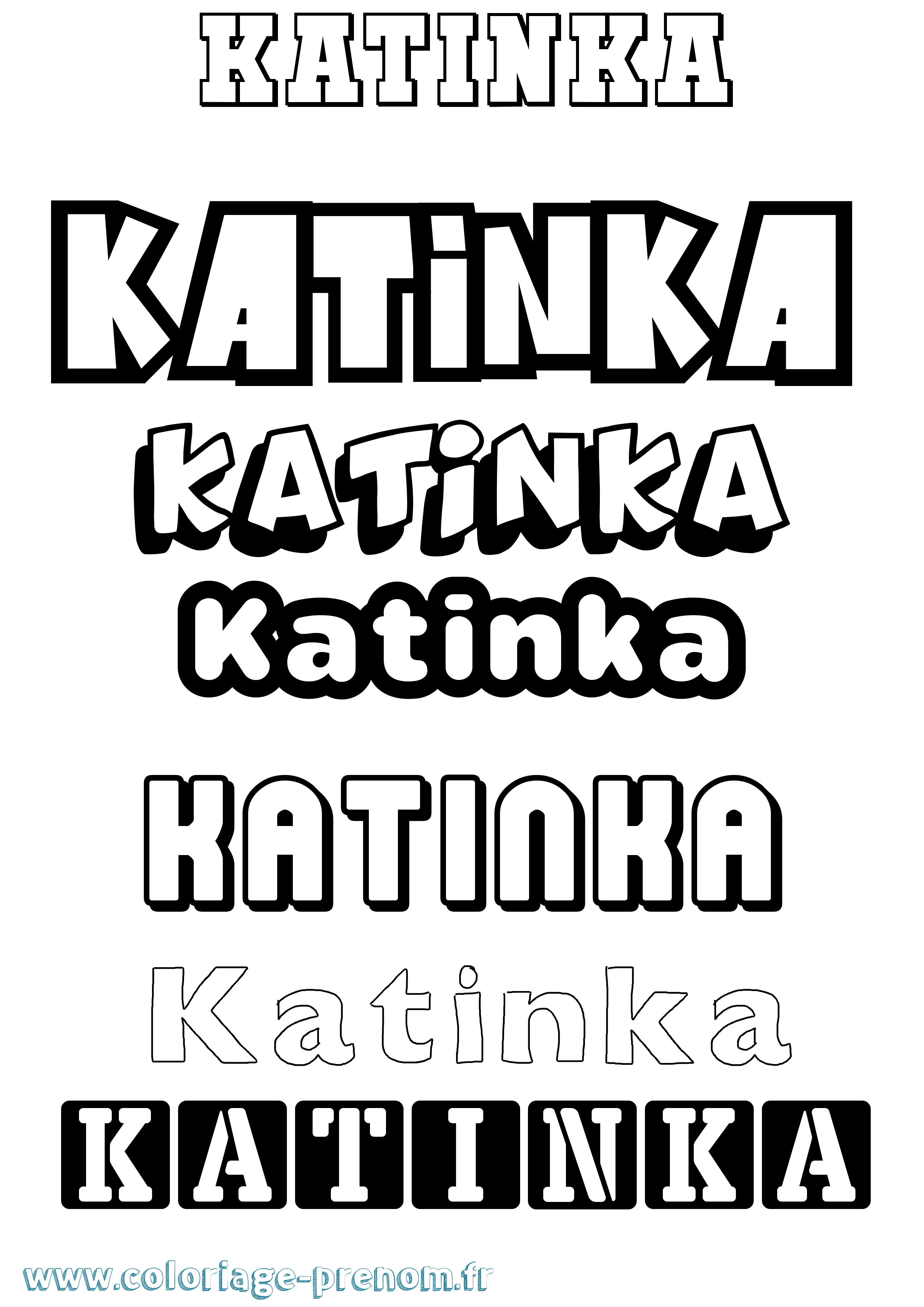 Coloriage Katinka Simple Coloriage prénom Katinka Simple