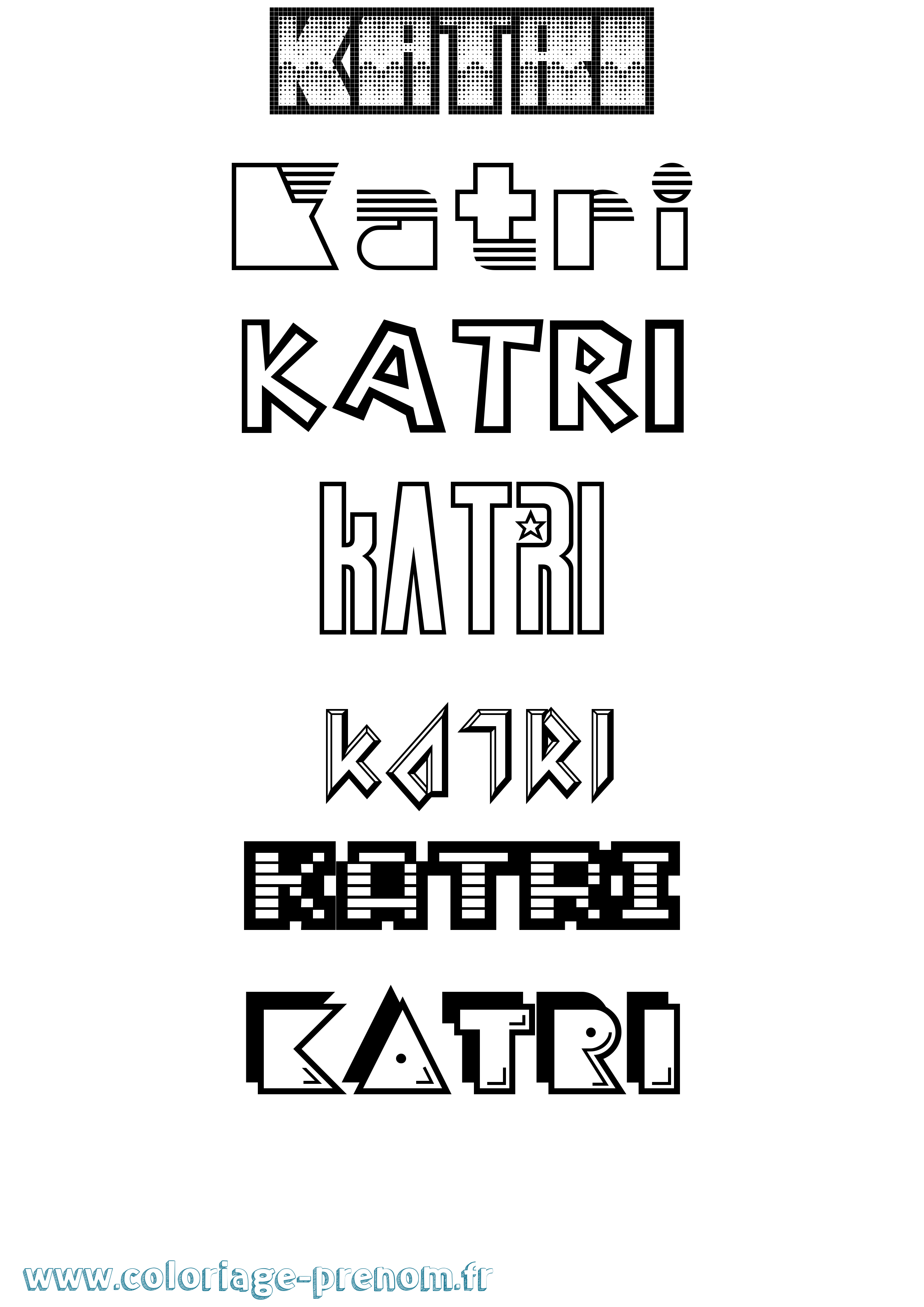 Coloriage Katri Jeux Vidéos Coloriage prénom Katri Jeux Vidéos