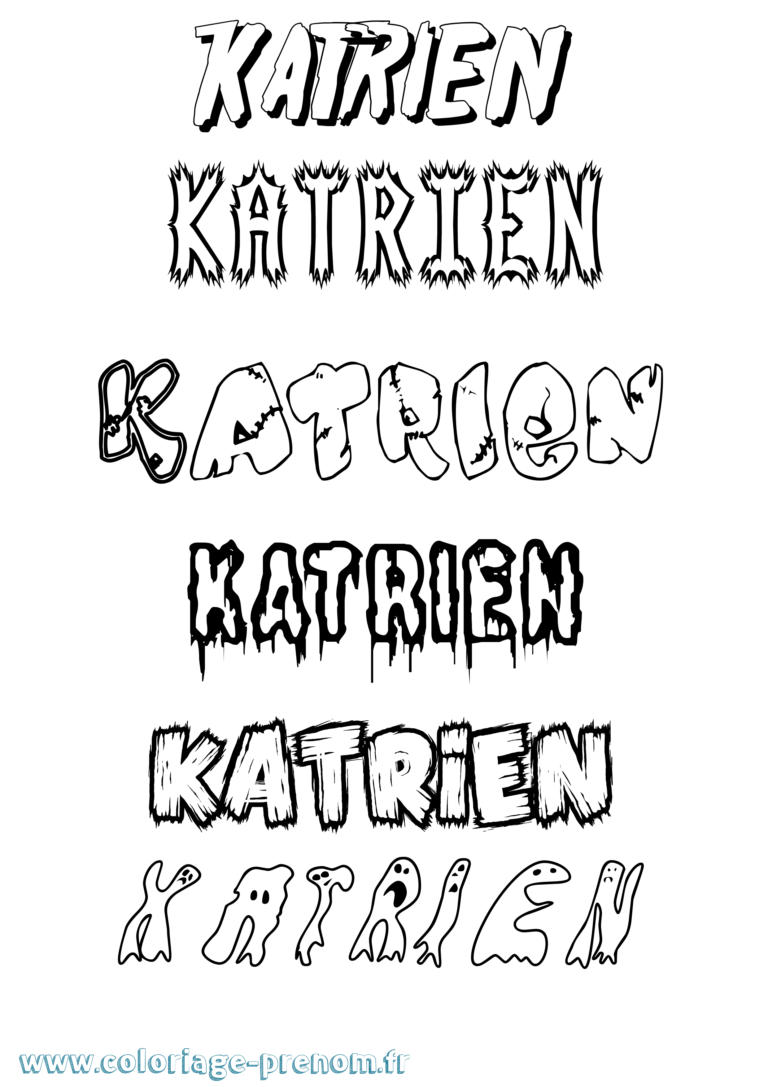 Coloriage Katrien Frisson Coloriage prénom Katrien Frisson