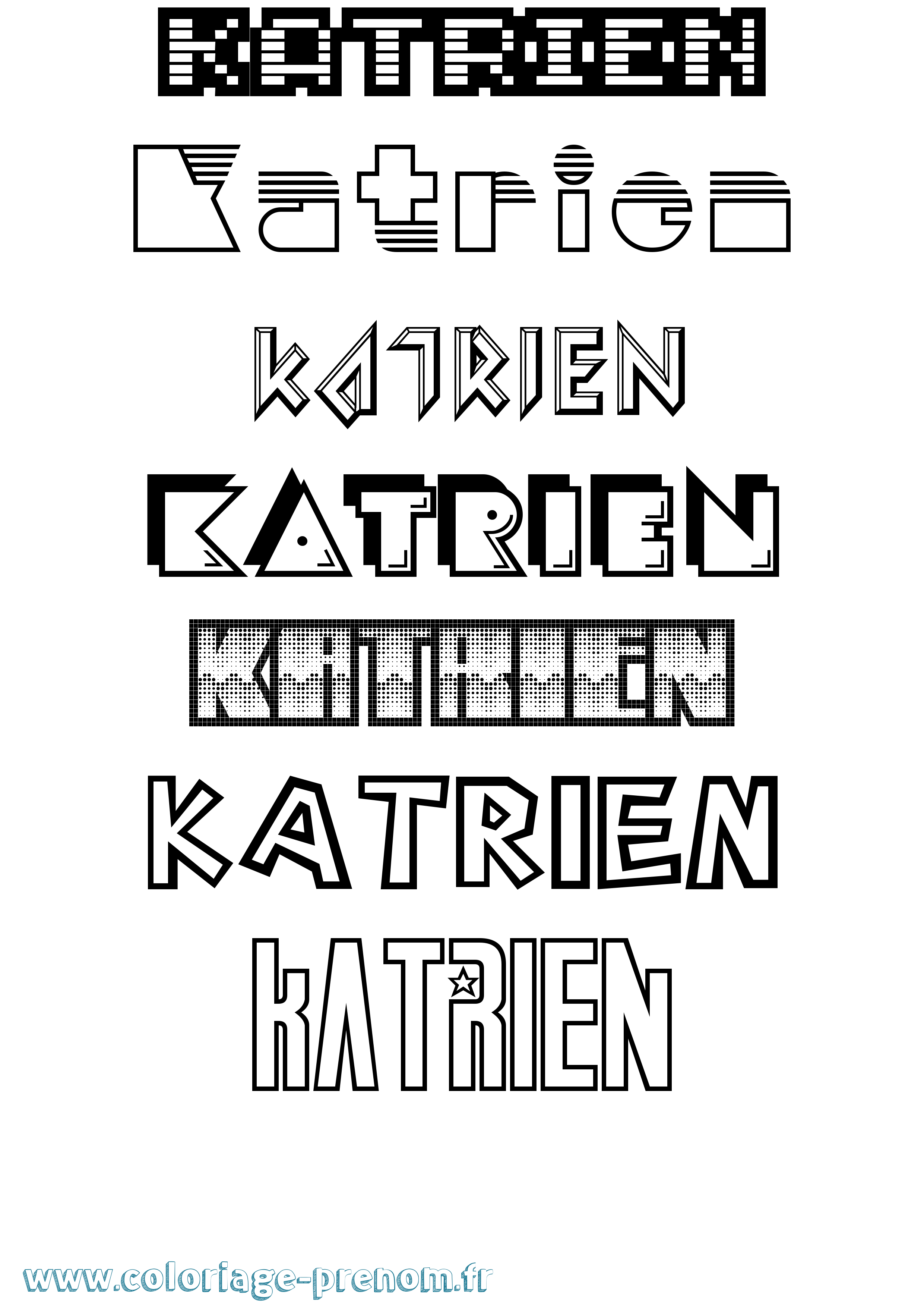 Coloriage Katrien Jeux Vidéos Coloriage prénom Katrien Jeux Vidéos