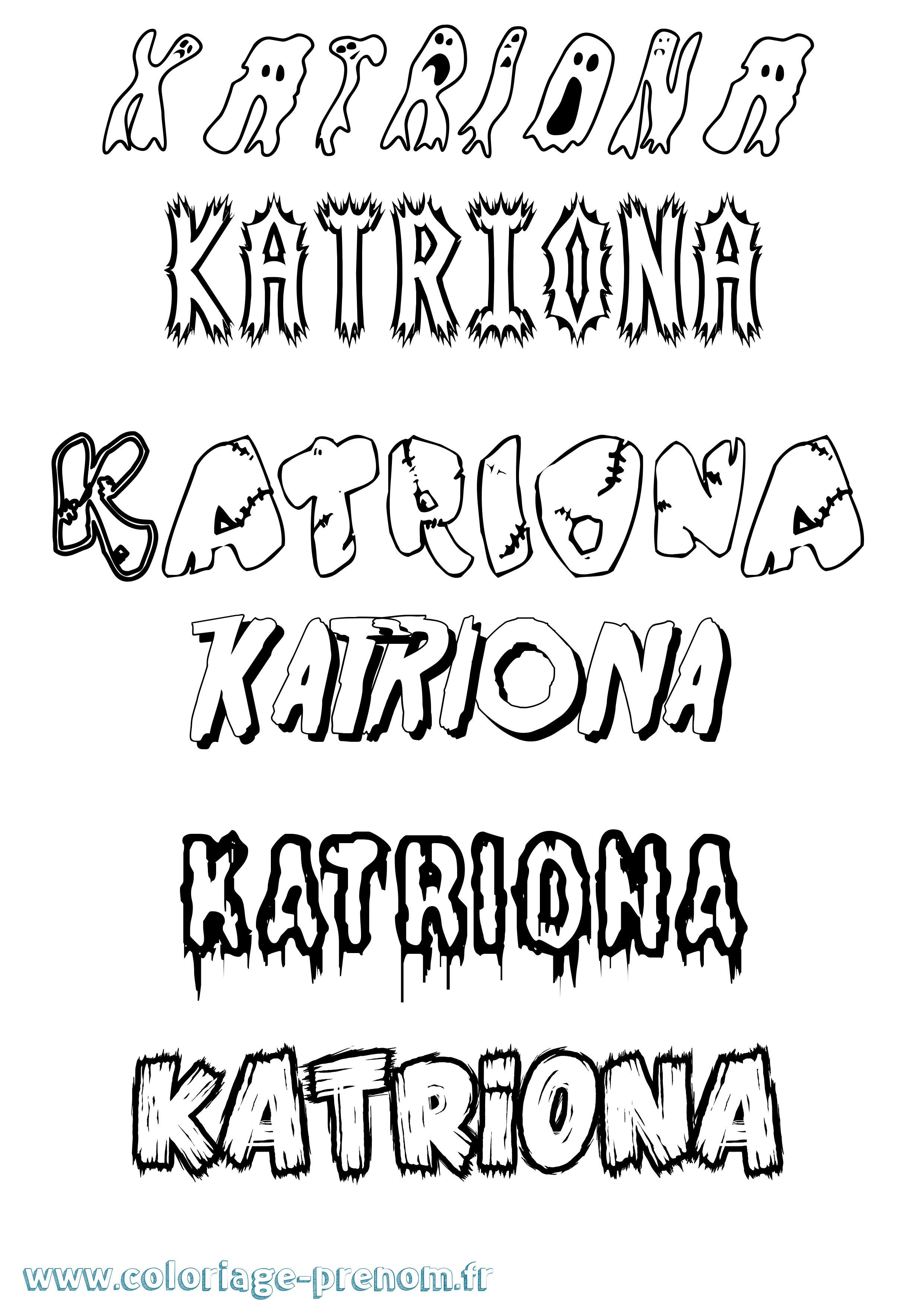 Coloriage Katriona Frisson Coloriage prénom Katriona Frisson