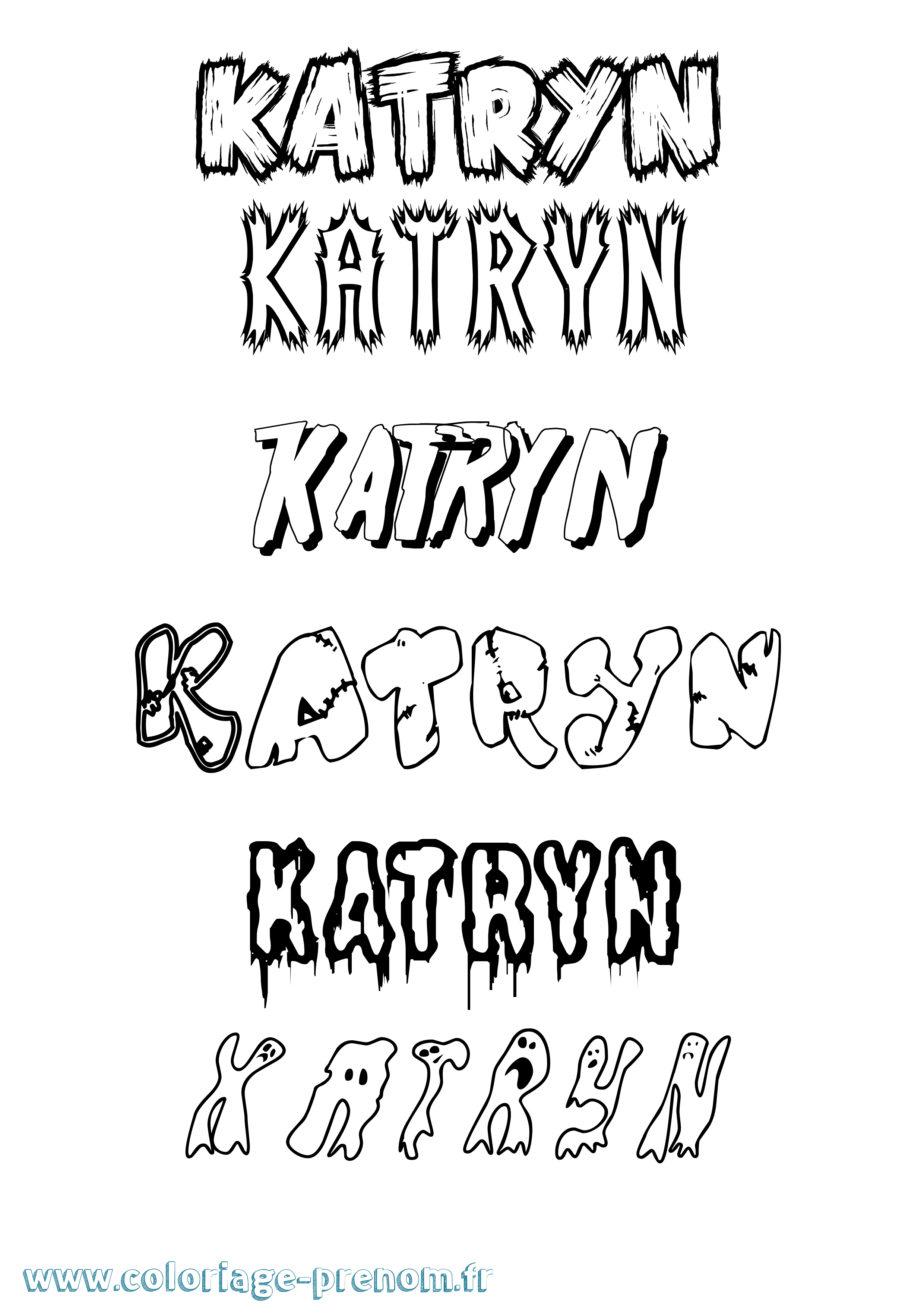 Coloriage Katryn Frisson Coloriage prénom Katryn Frisson