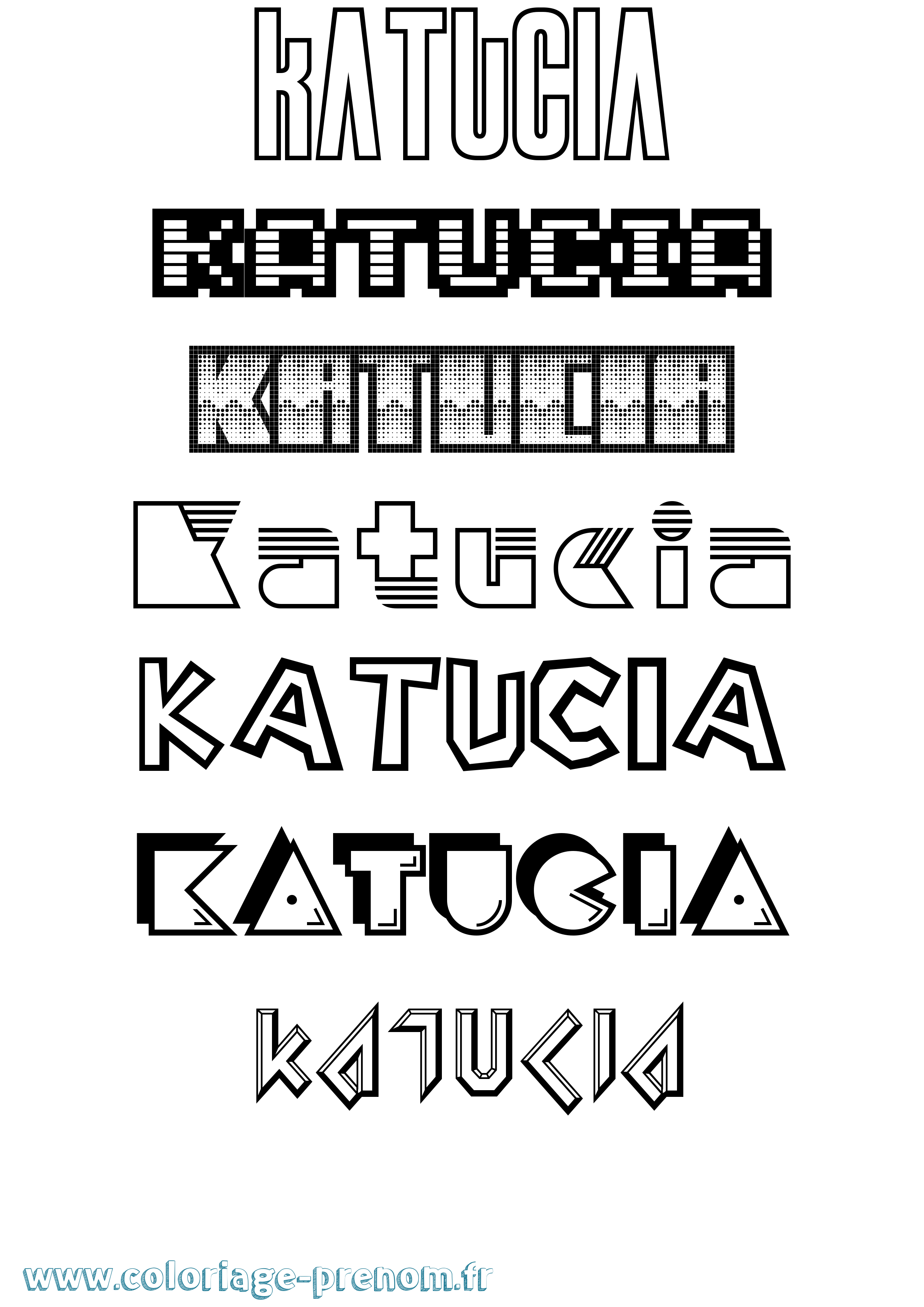 Coloriage Katucia Jeux Vidéos Coloriage prénom Katucia Jeux Vidéos