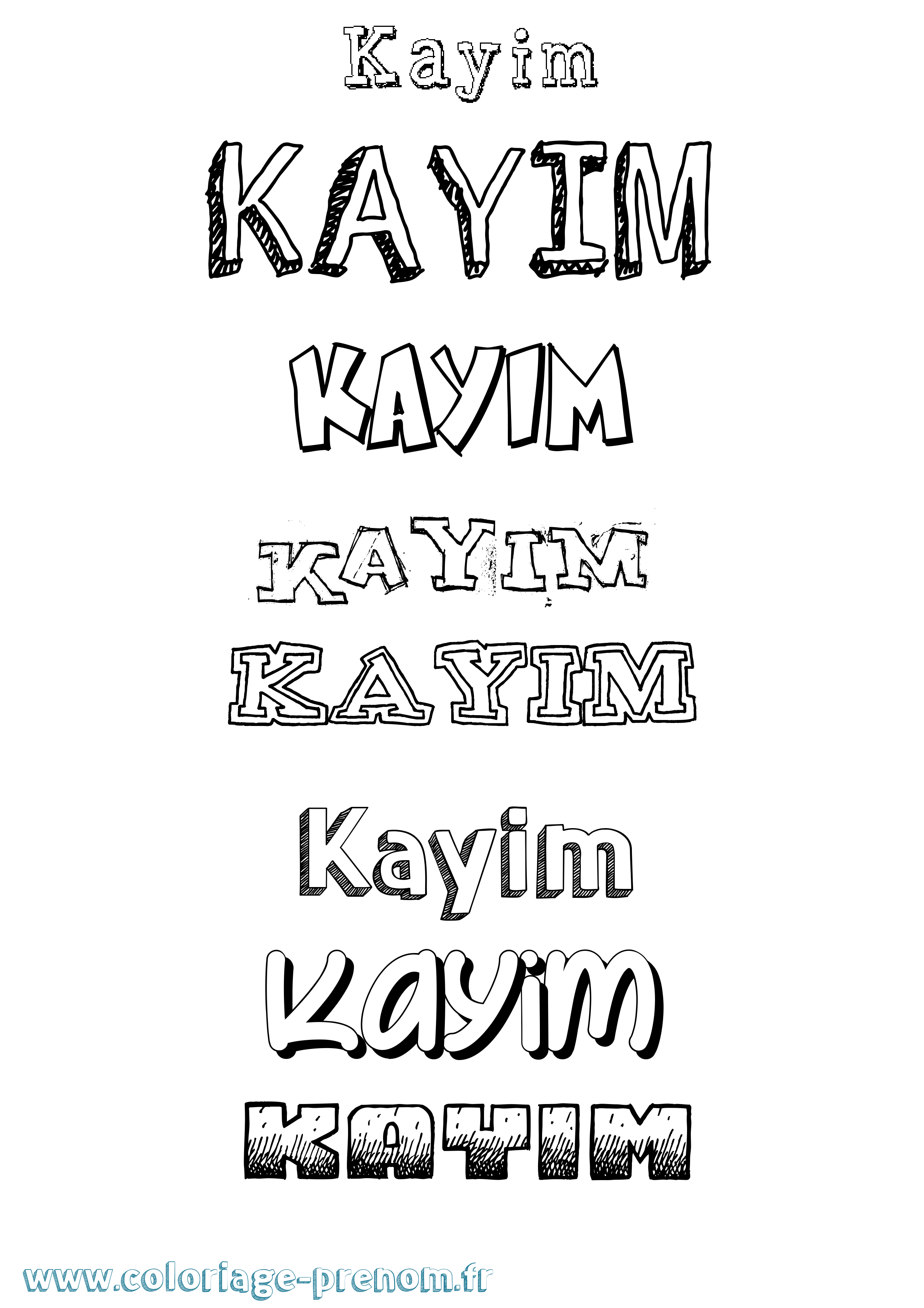Coloriage Kayim Dessiné Coloriage prénom Kayim Dessiné