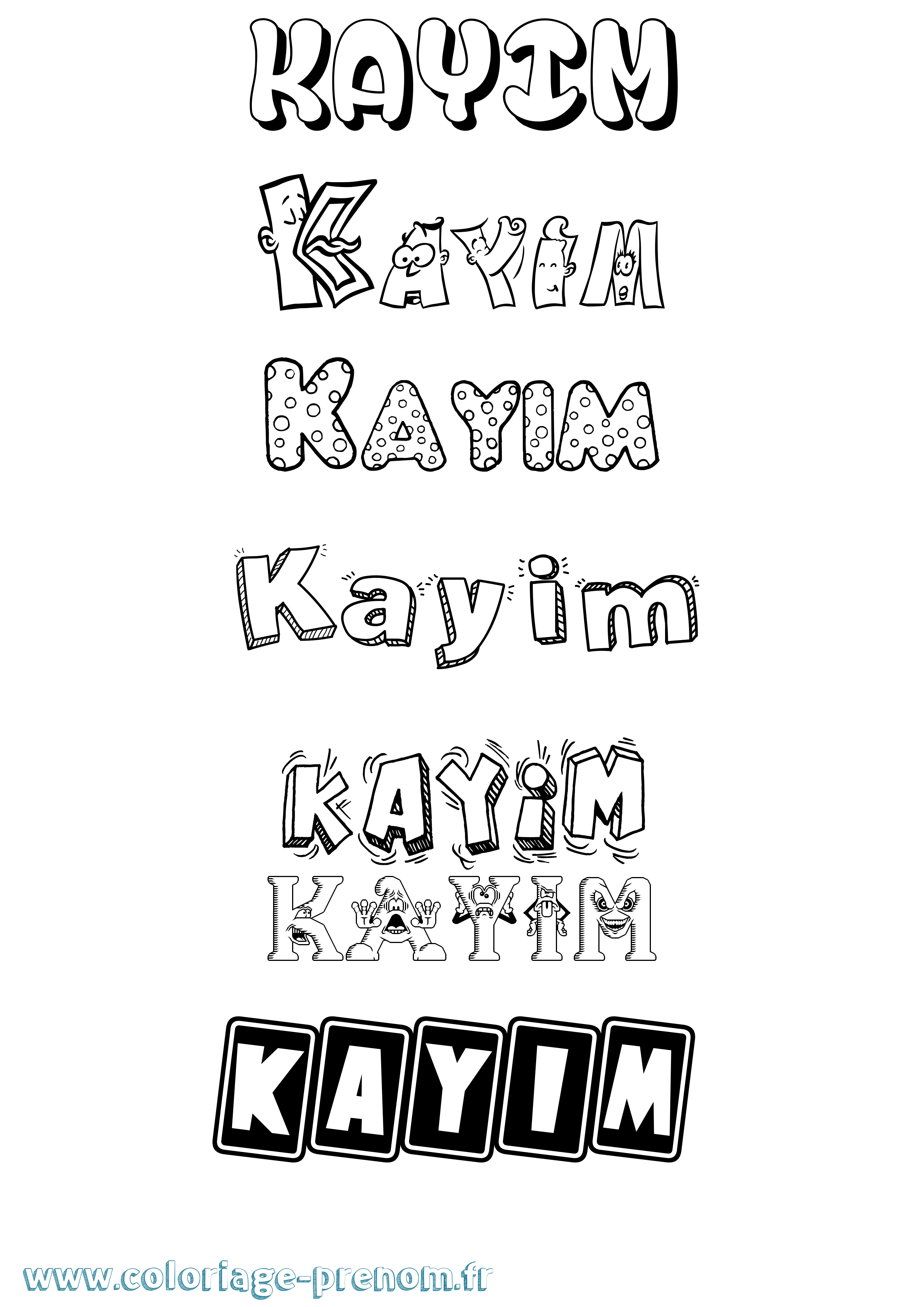Coloriage Kayim Fun Coloriage prénom Kayim Fun