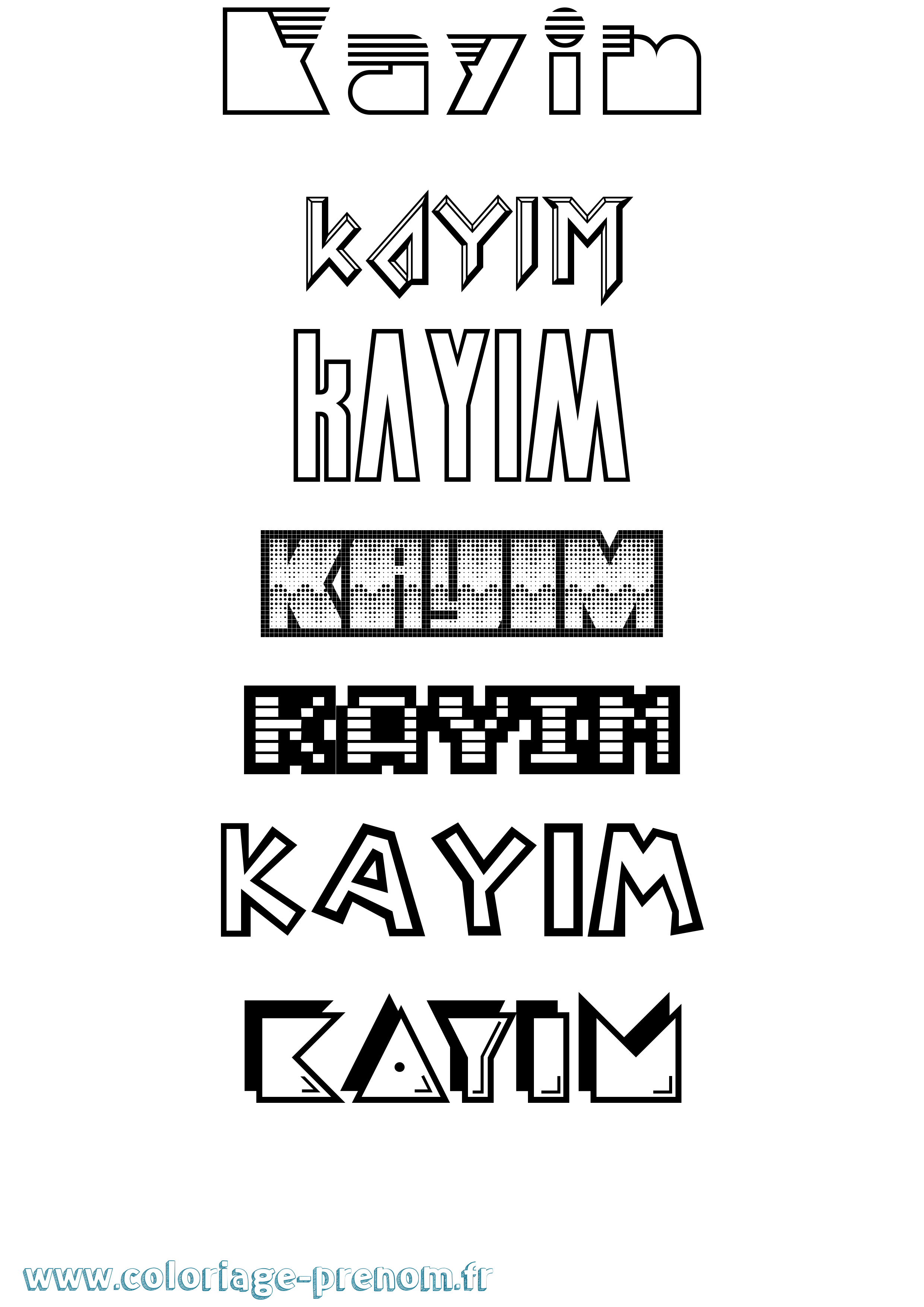 Coloriage Kayim Jeux Vidéos Coloriage prénom Kayim Jeux Vidéos