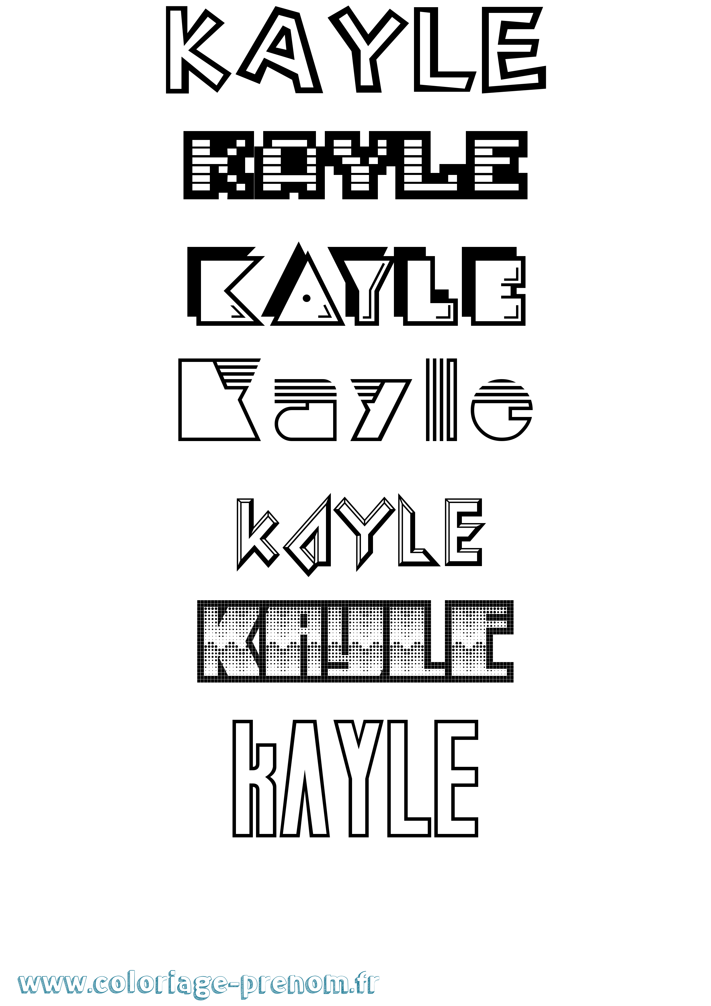 Coloriage Kayle Jeux Vidéos Coloriage prénom Kayle Jeux Vidéos