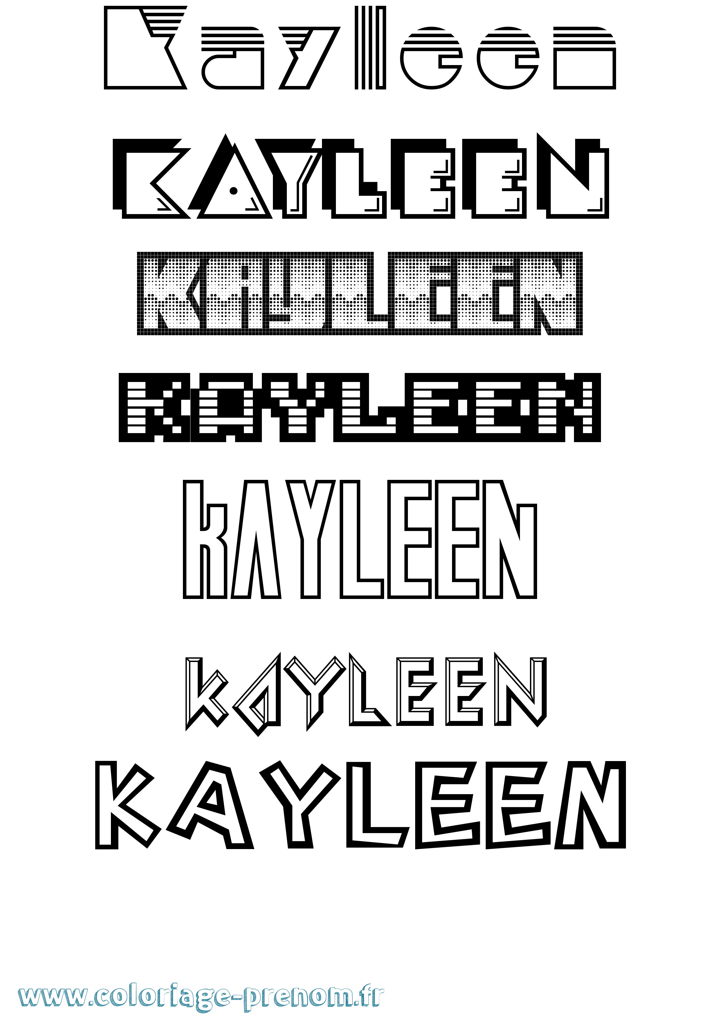 Coloriage Kayleen Jeux Vidéos Coloriage prénom Kayleen Jeux Vidéos