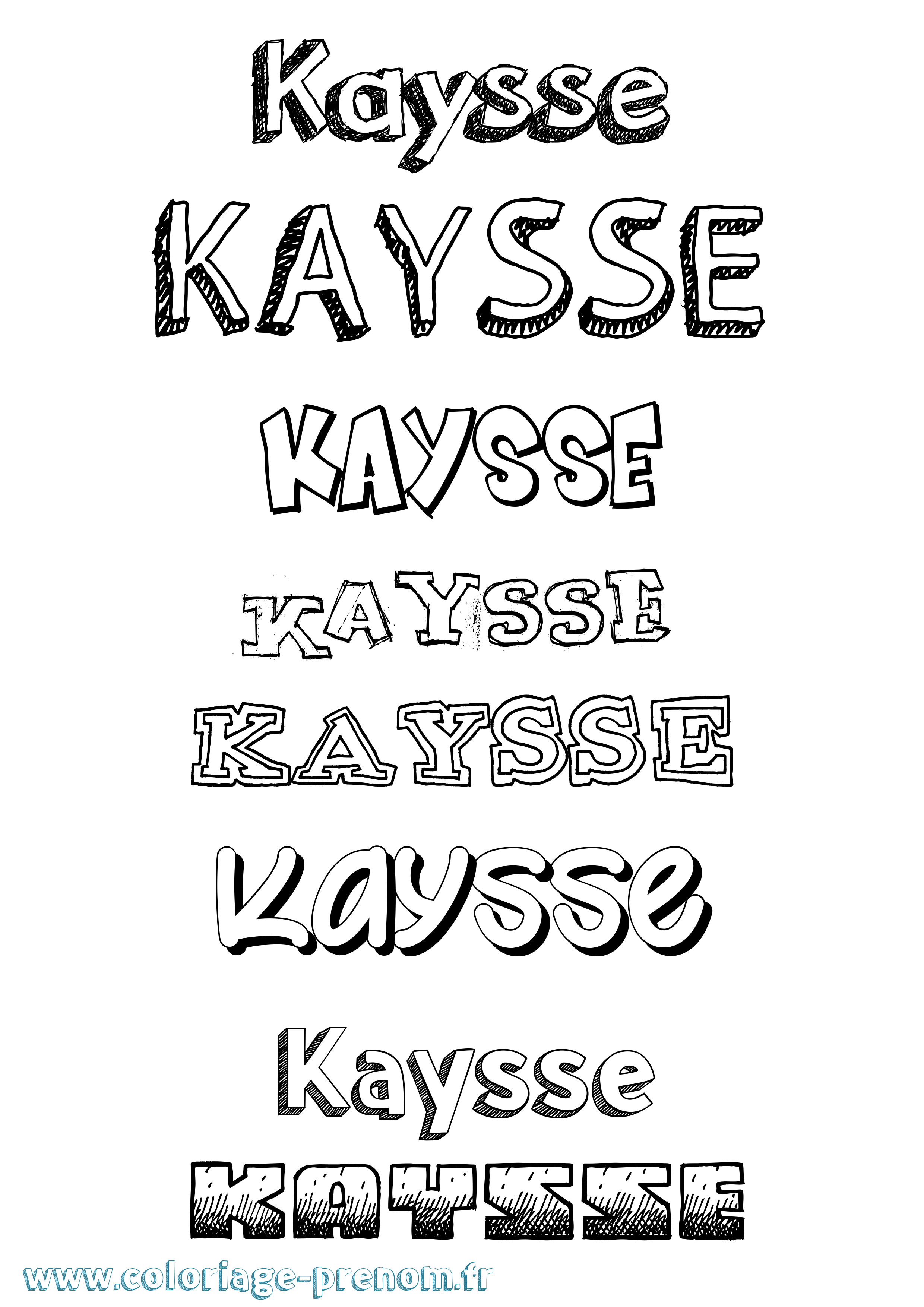 Coloriage Kaysse Dessiné Coloriage prénom Kaysse Dessiné