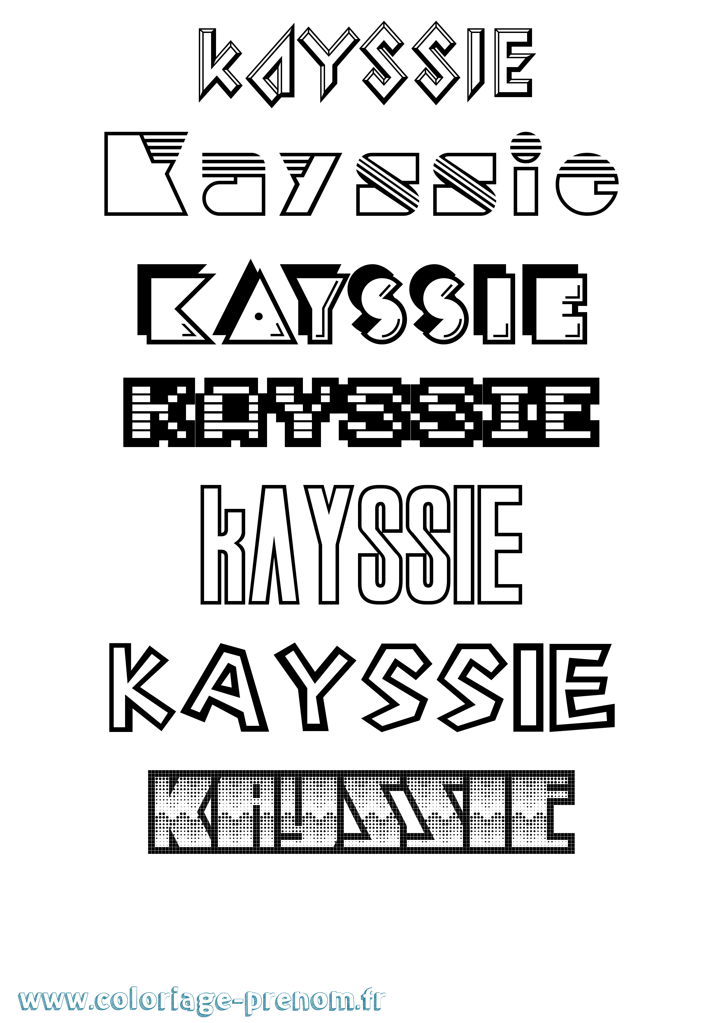 Coloriage Kayssie Jeux Vidéos Coloriage prénom Kayssie Jeux Vidéos