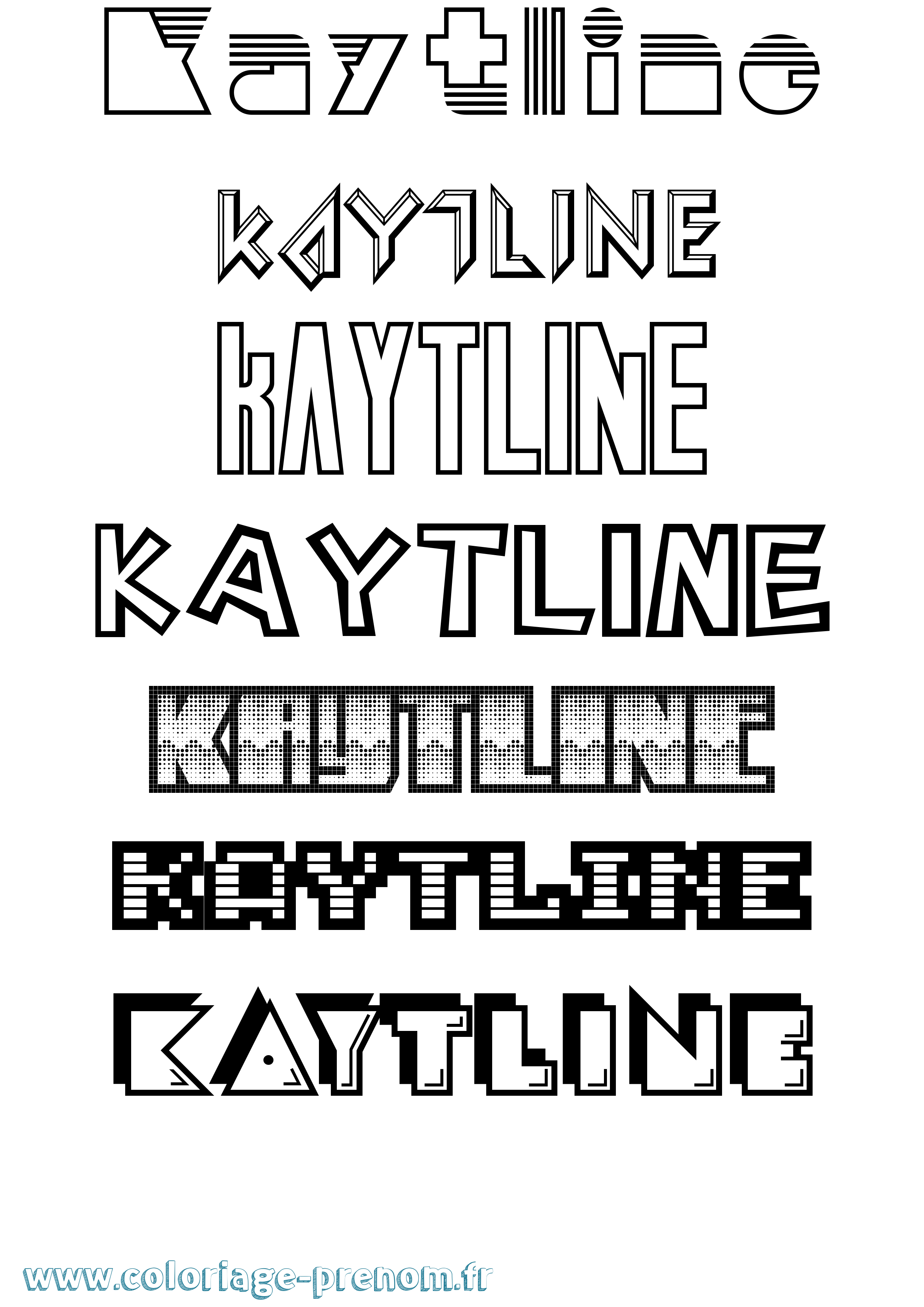 Coloriage Kaytline Jeux Vidéos Coloriage prénom Kaytline Jeux Vidéos