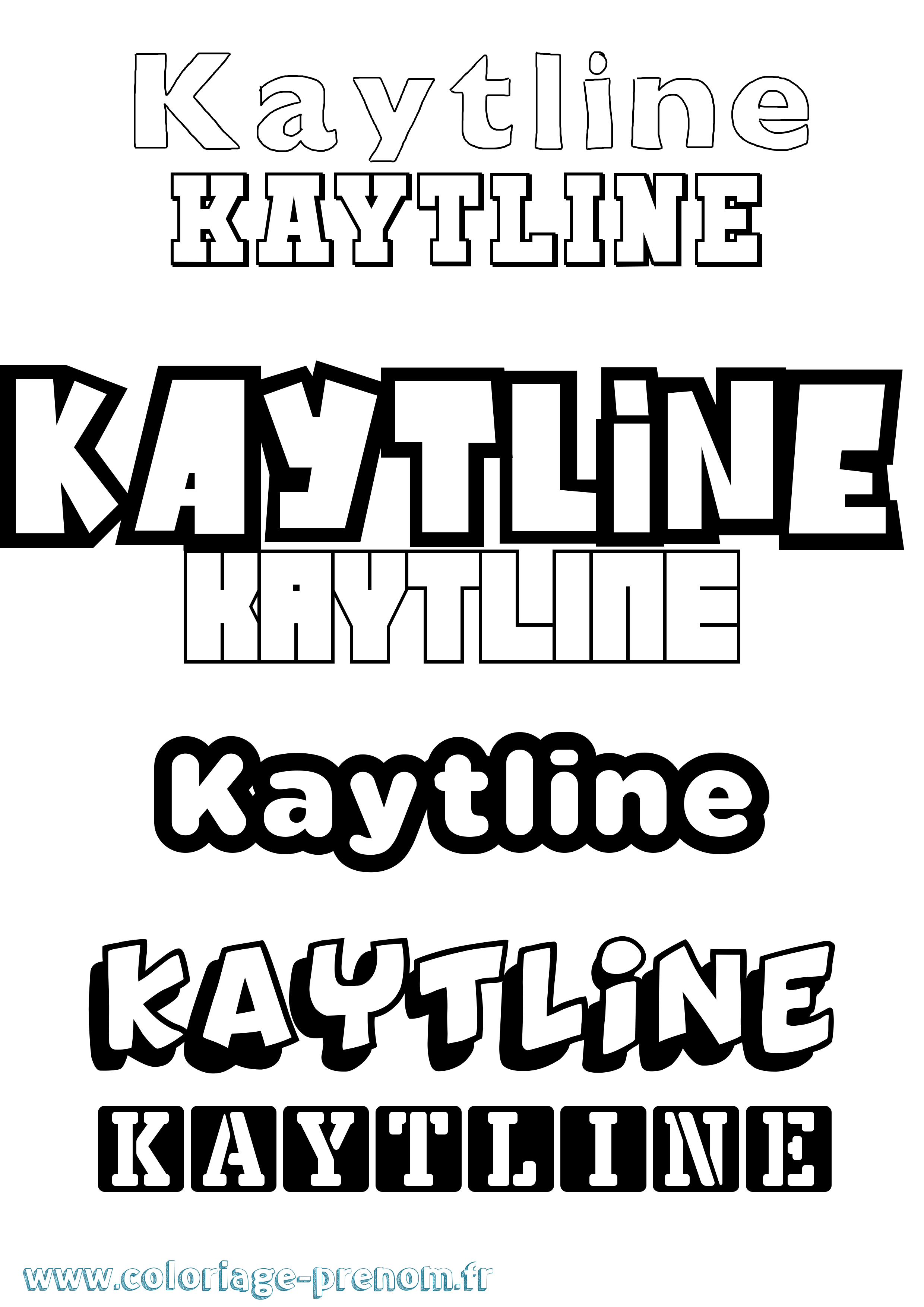 Coloriage Kaytline Simple Coloriage prénom Kaytline Simple