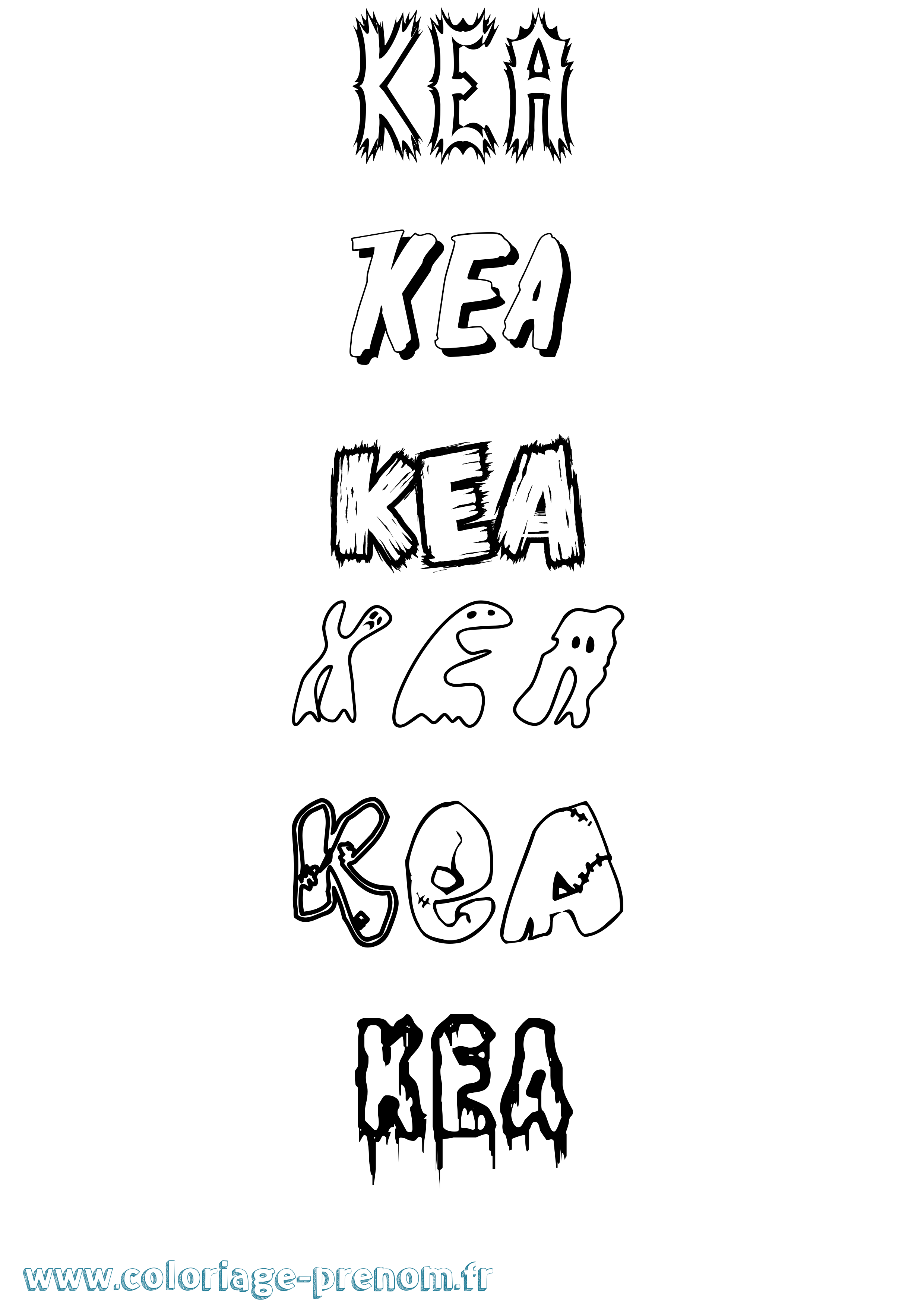 Coloriage Kea Frisson Coloriage prénom Kea Frisson