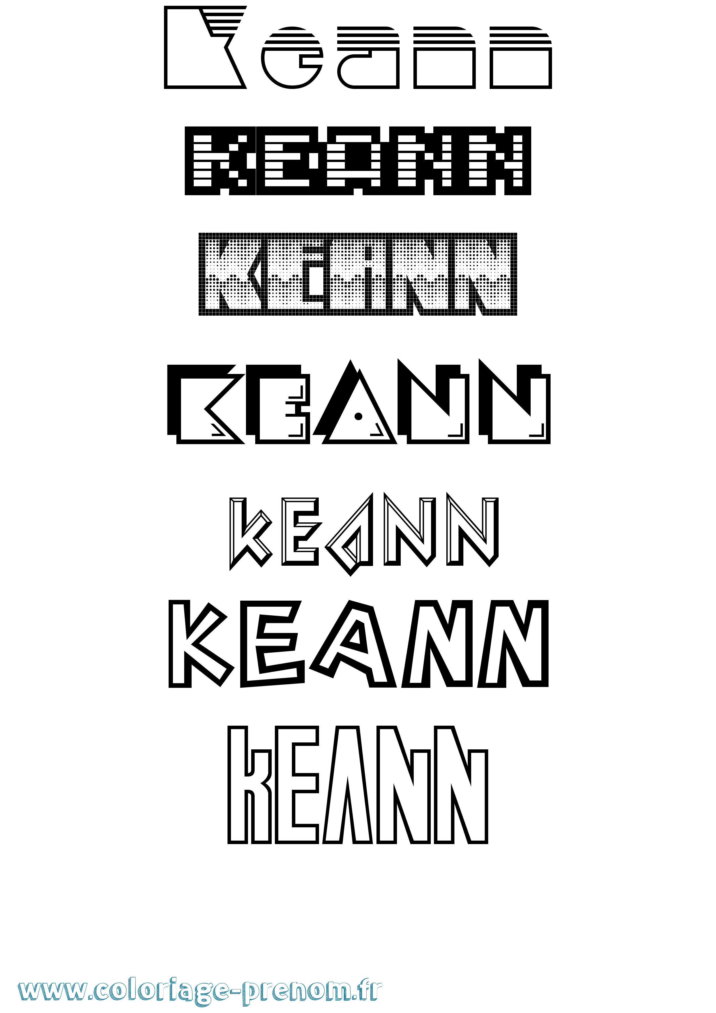 Coloriage Keann Jeux Vidéos Coloriage prénom Keann Jeux Vidéos