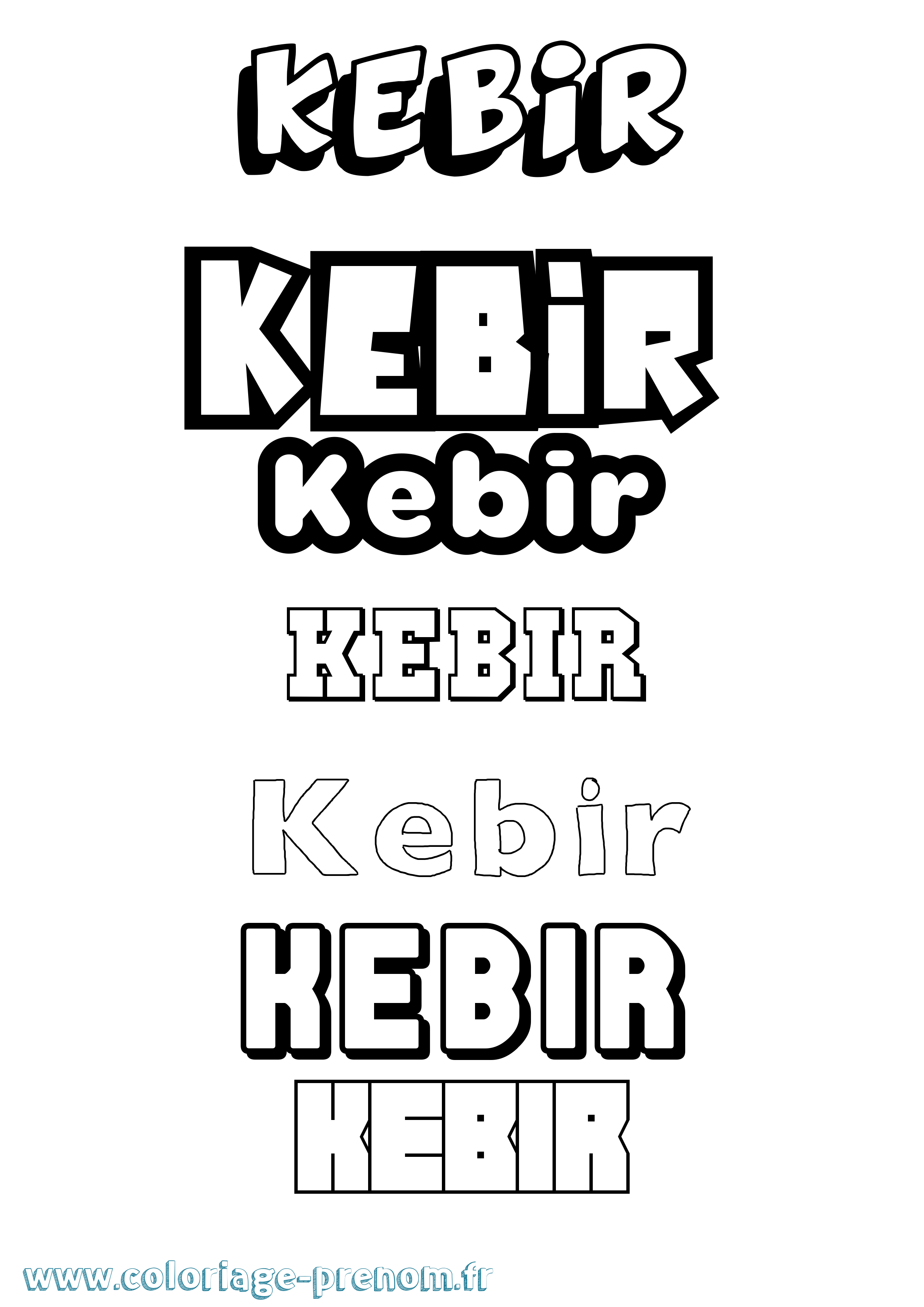 Coloriage Kebir Simple Coloriage prénom Kebir Simple