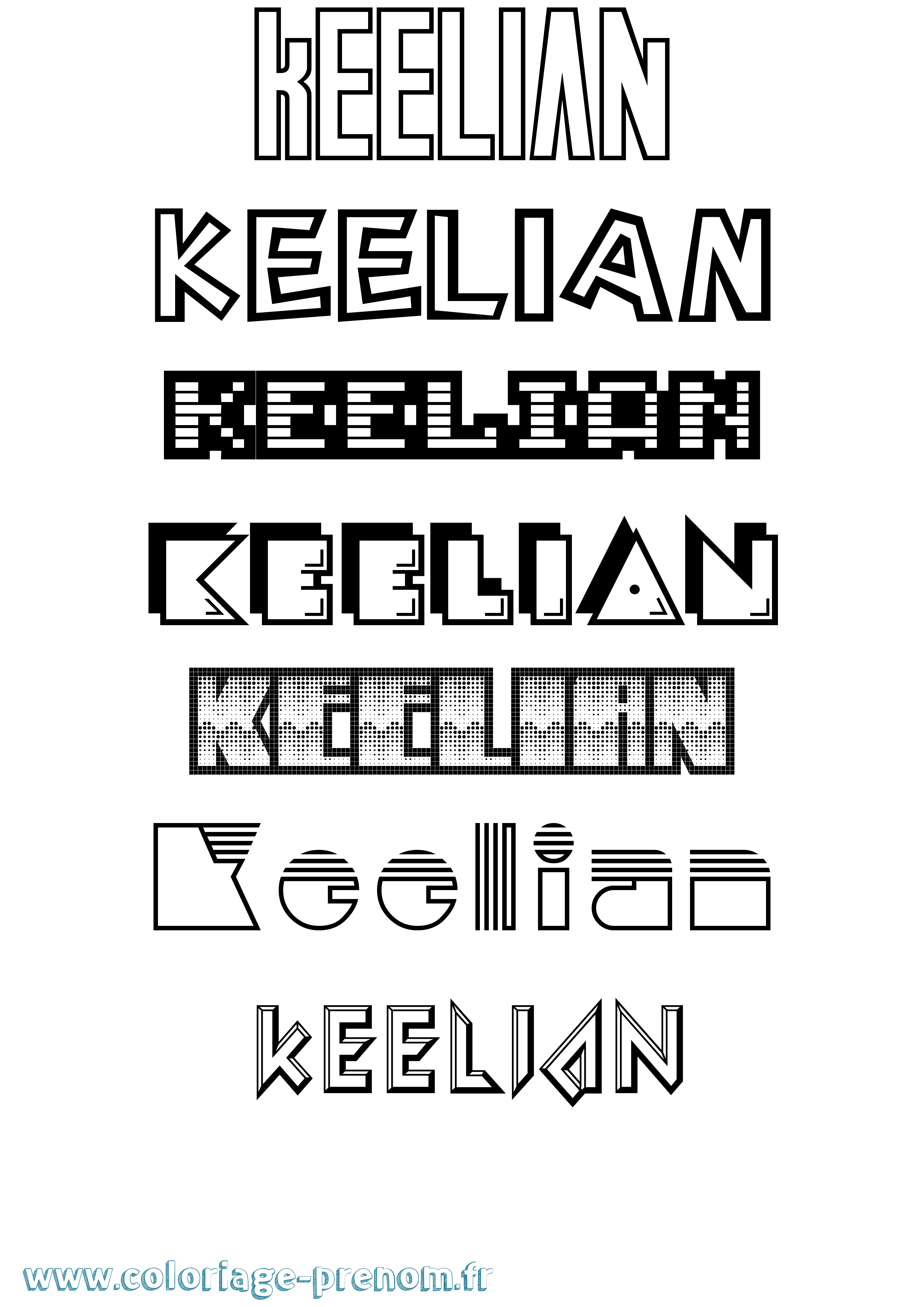 Coloriage Keelian Jeux Vidéos Coloriage prénom Keelian Jeux Vidéos