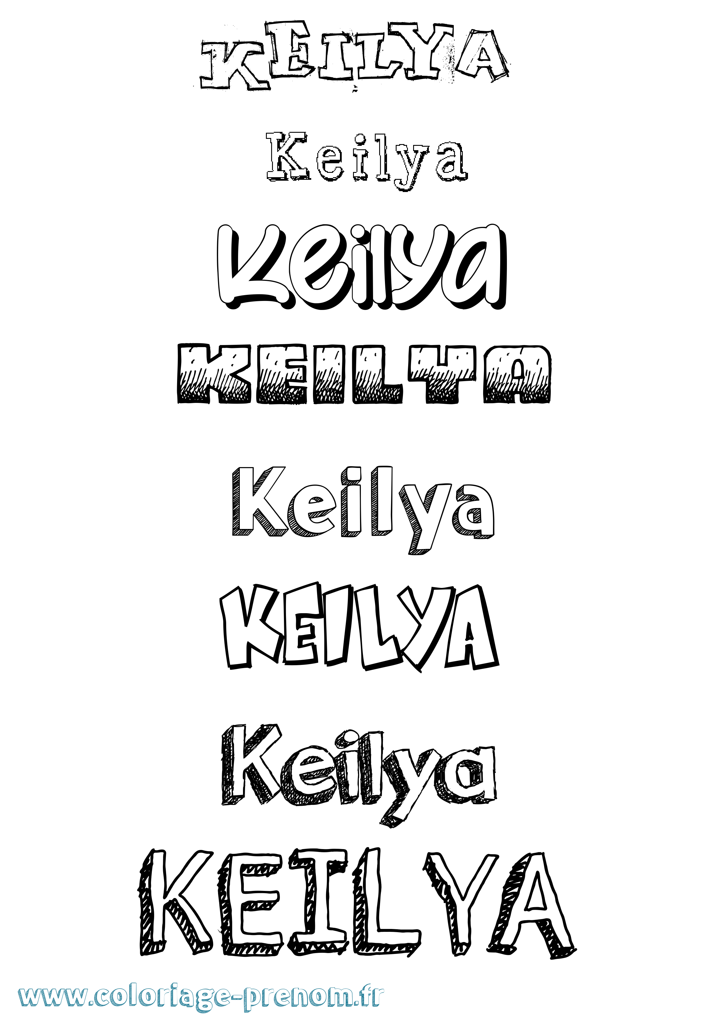 Coloriage Keilya Dessiné Coloriage prénom Keilya Dessiné