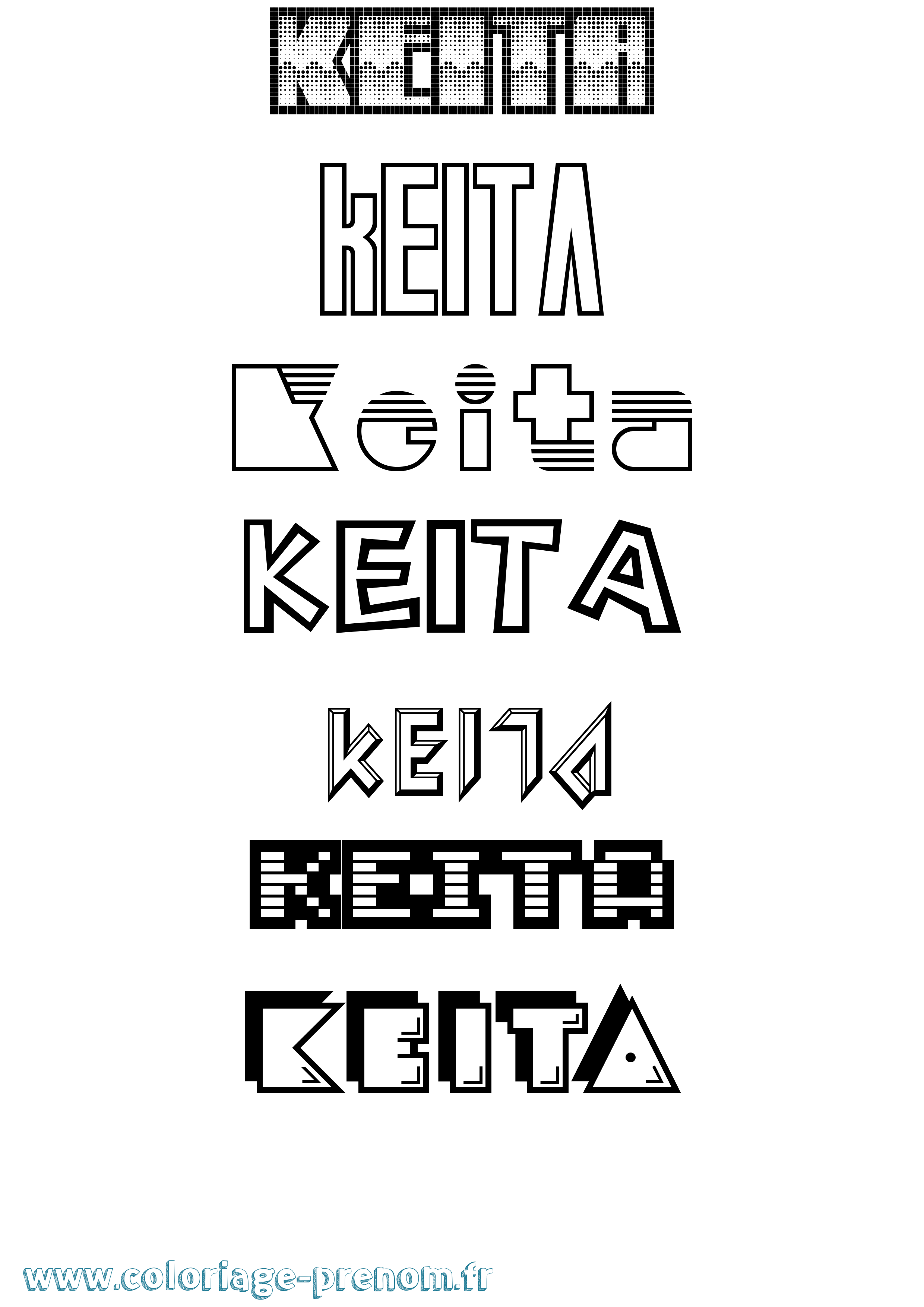Coloriage Keita Jeux Vidéos Coloriage prénom Keita Jeux Vidéos