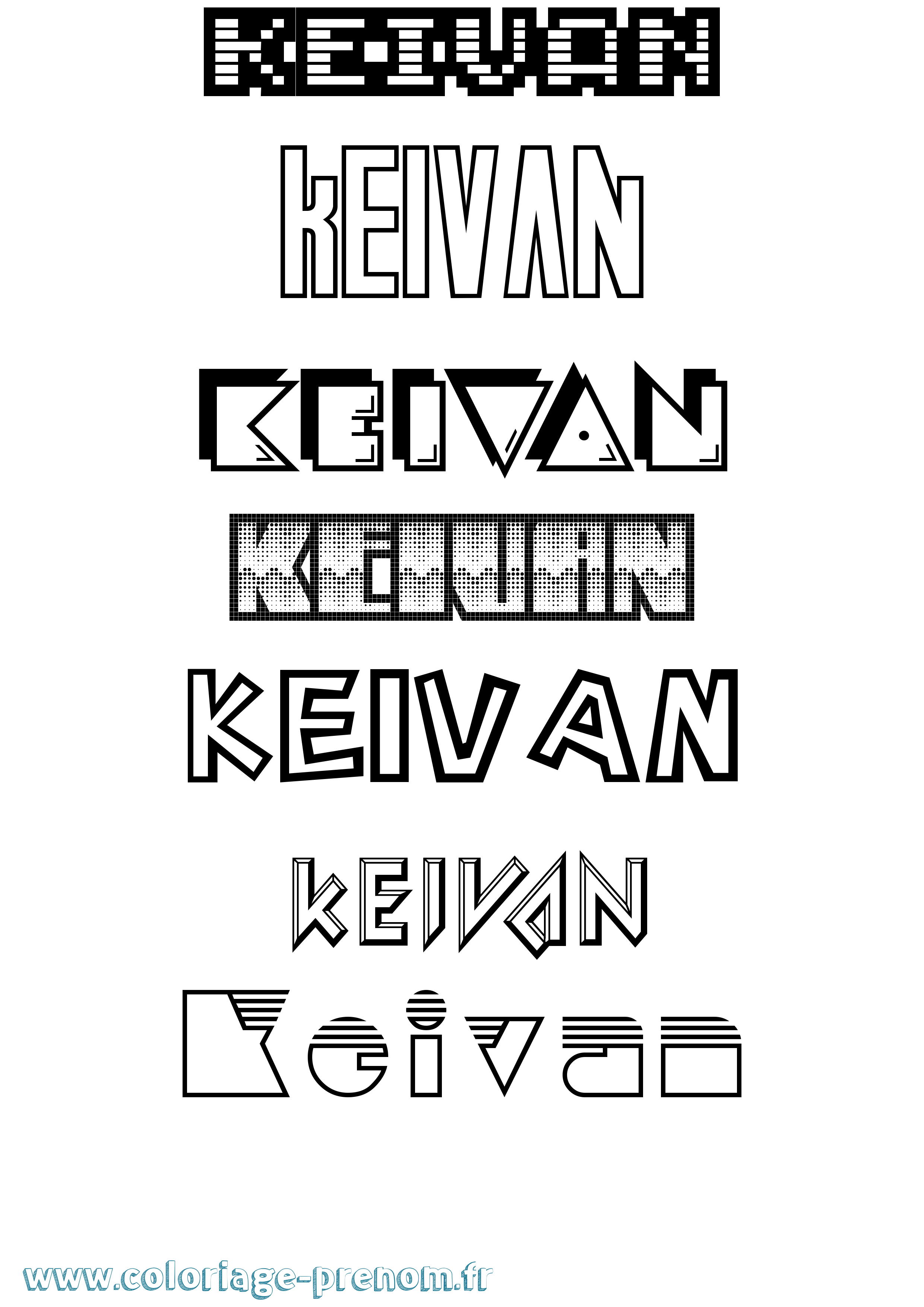 Coloriage Keivan Jeux Vidéos Coloriage prénom Keivan Jeux Vidéos