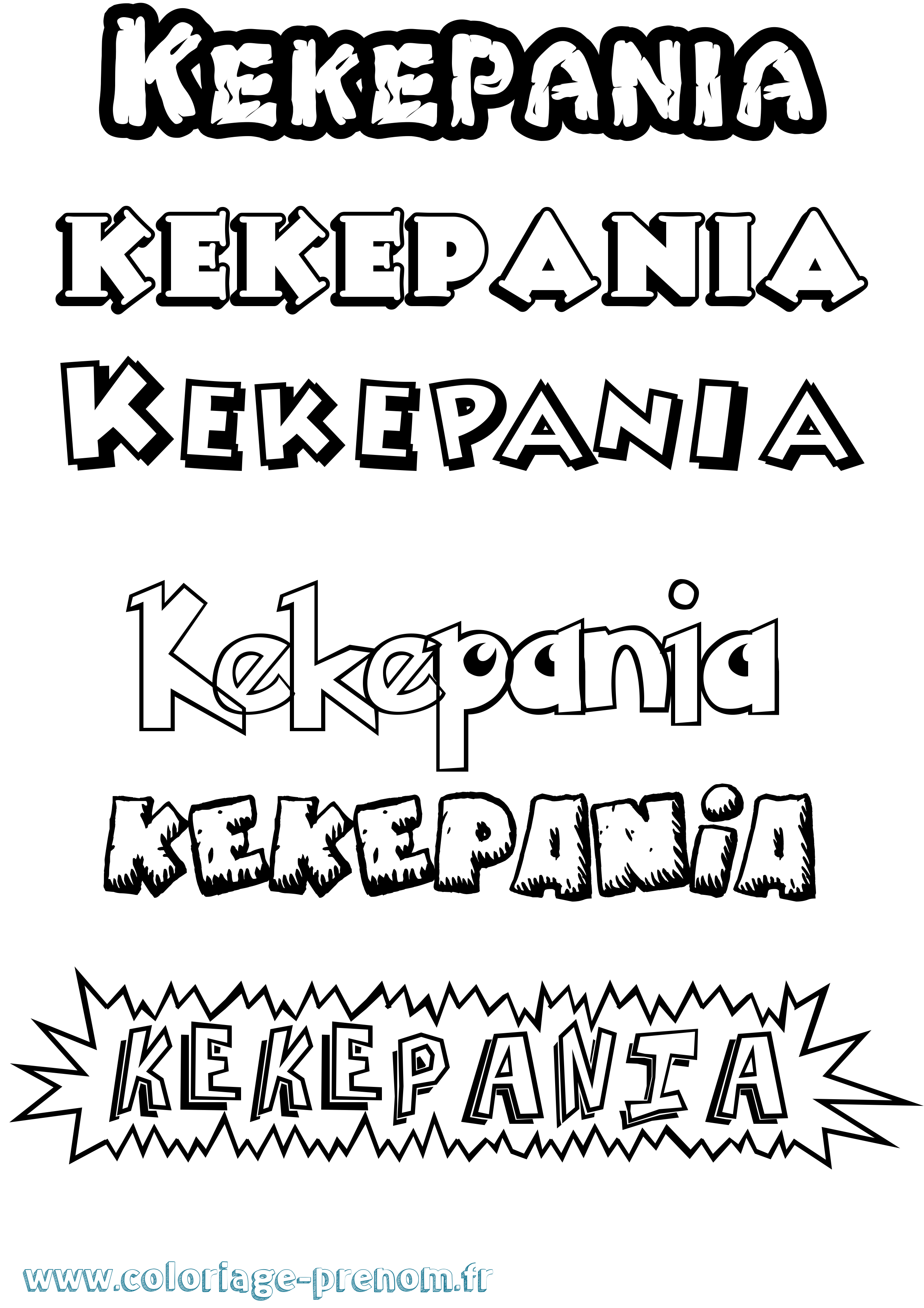 Coloriage Kekepania Dessin Animé Coloriage prénom Kekepania Dessin Animé