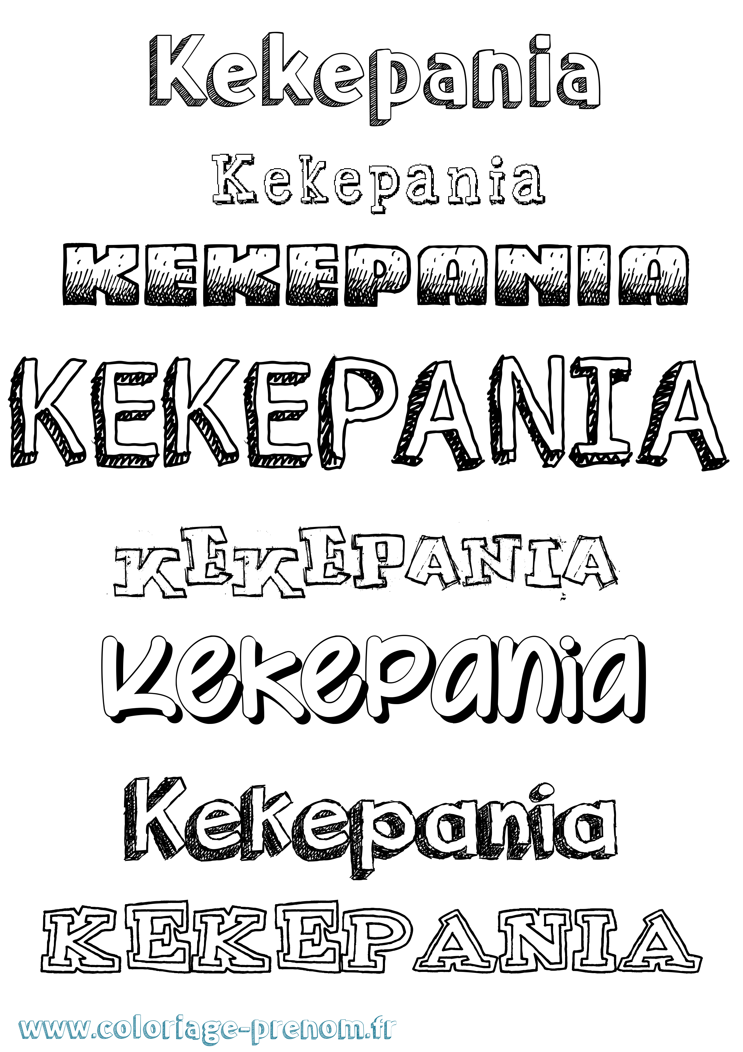 Coloriage Kekepania Dessiné Coloriage prénom Kekepania Dessiné