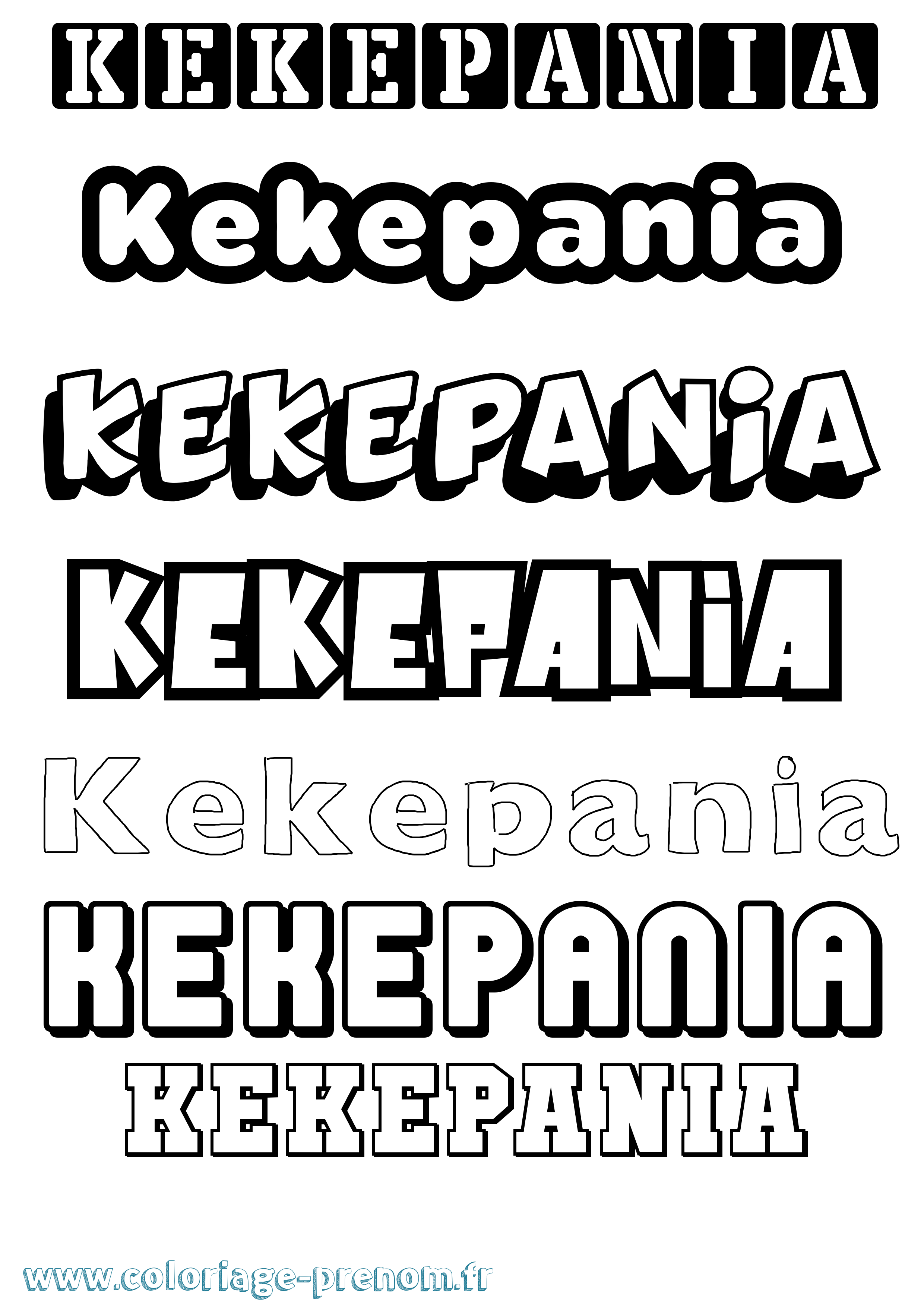 Coloriage Kekepania Simple Coloriage prénom Kekepania Simple