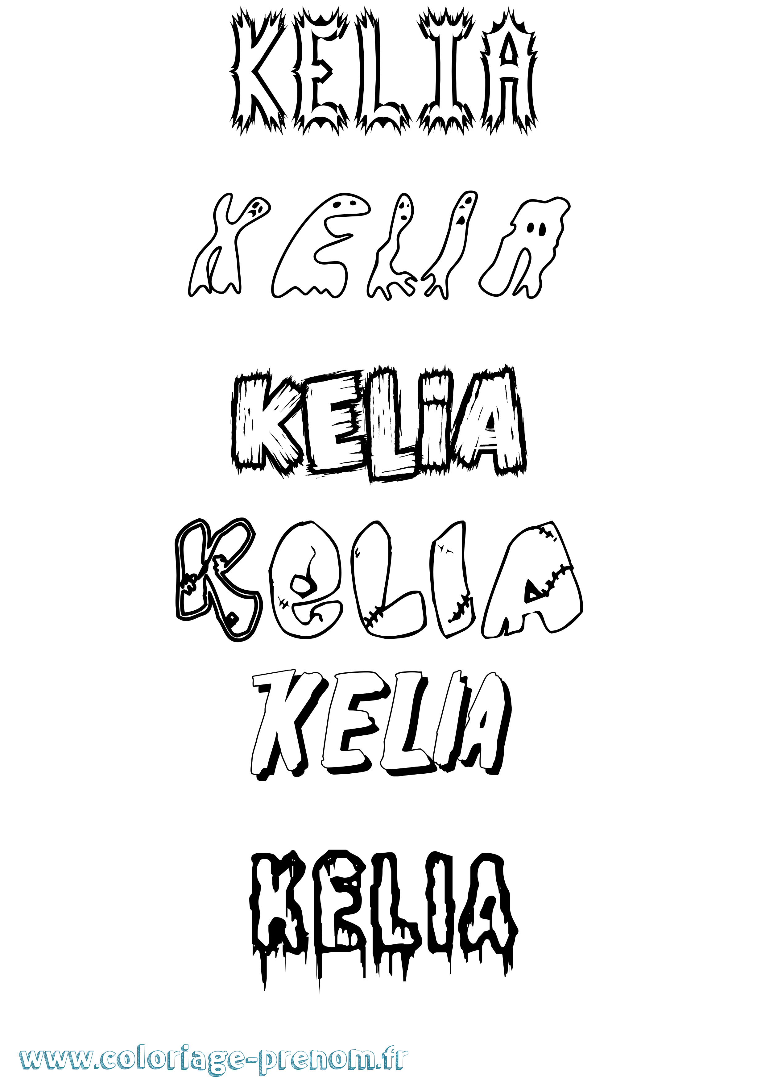 Coloriage Kelia Frisson Coloriage prénom Kelia Frisson