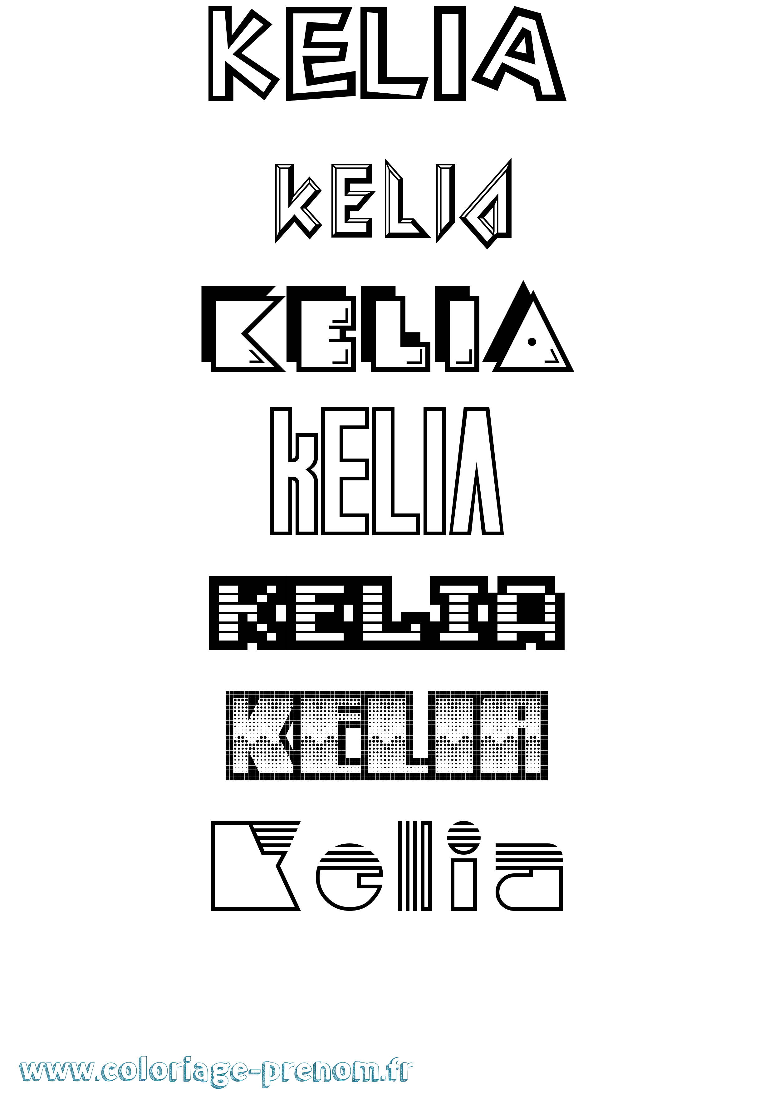 Coloriage Kelia Jeux Vidéos Coloriage prénom Kelia Jeux Vidéos