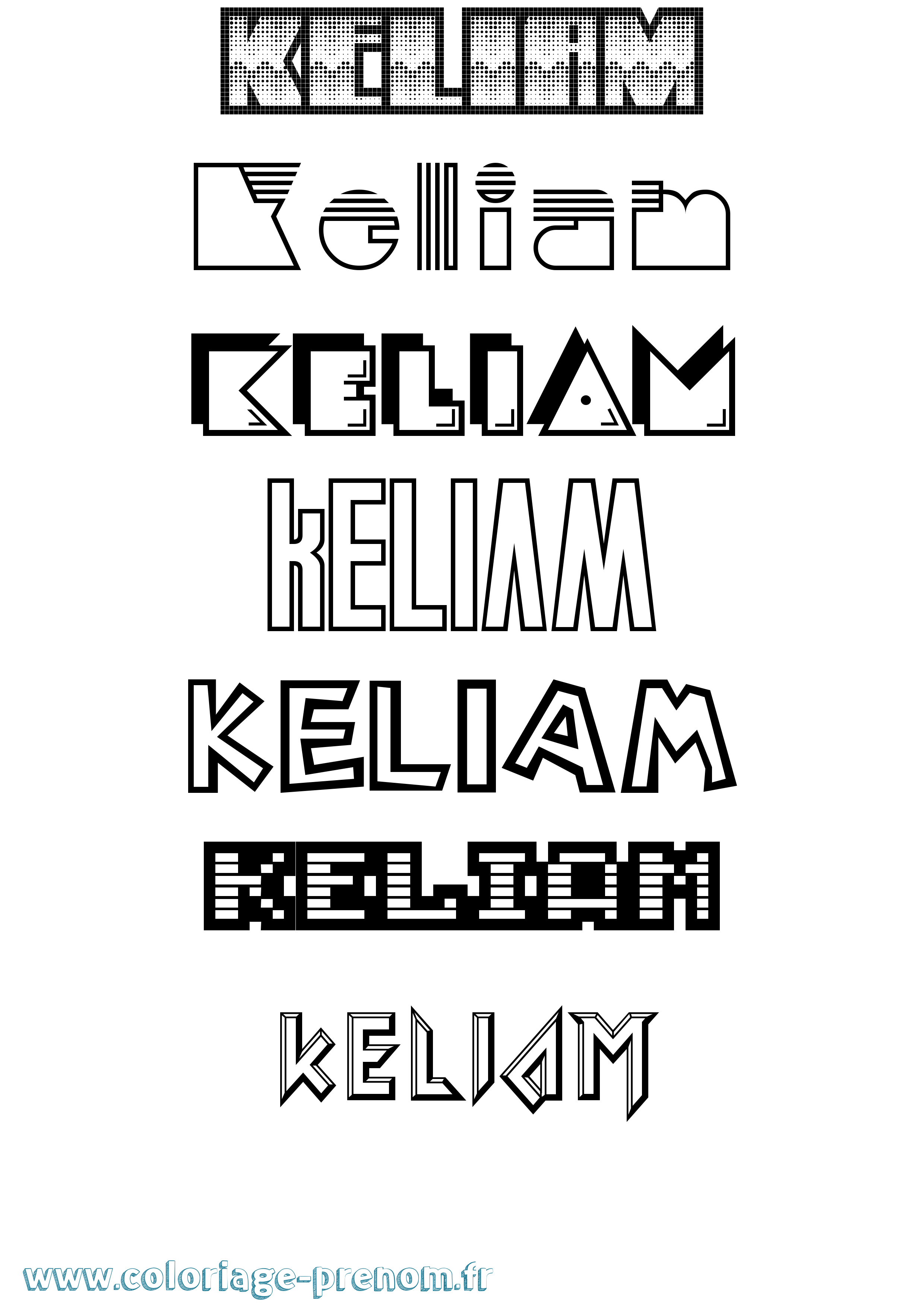 Coloriage Keliam Jeux Vidéos Coloriage prénom Keliam Jeux Vidéos