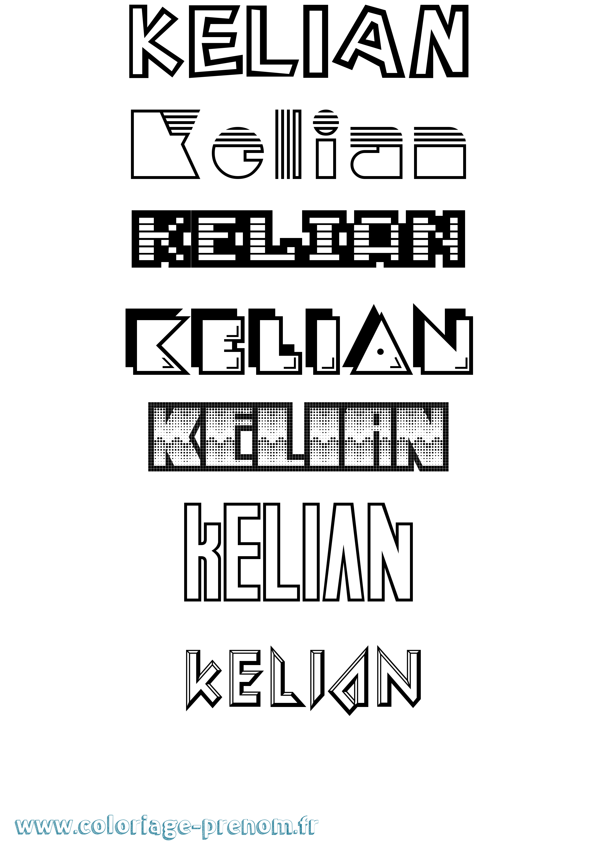 Coloriage Kelian Jeux Vidéos Coloriage prénom Kelian Jeux Vidéos