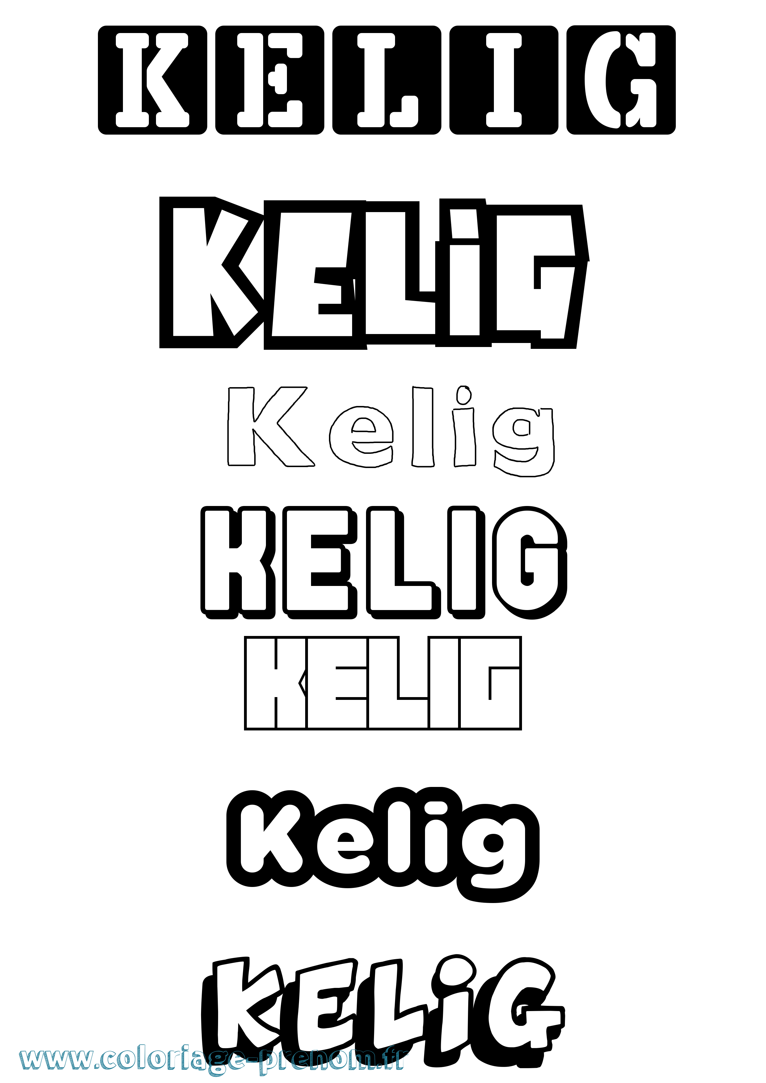 Coloriage Kelig Simple Coloriage prénom Kelig Simple