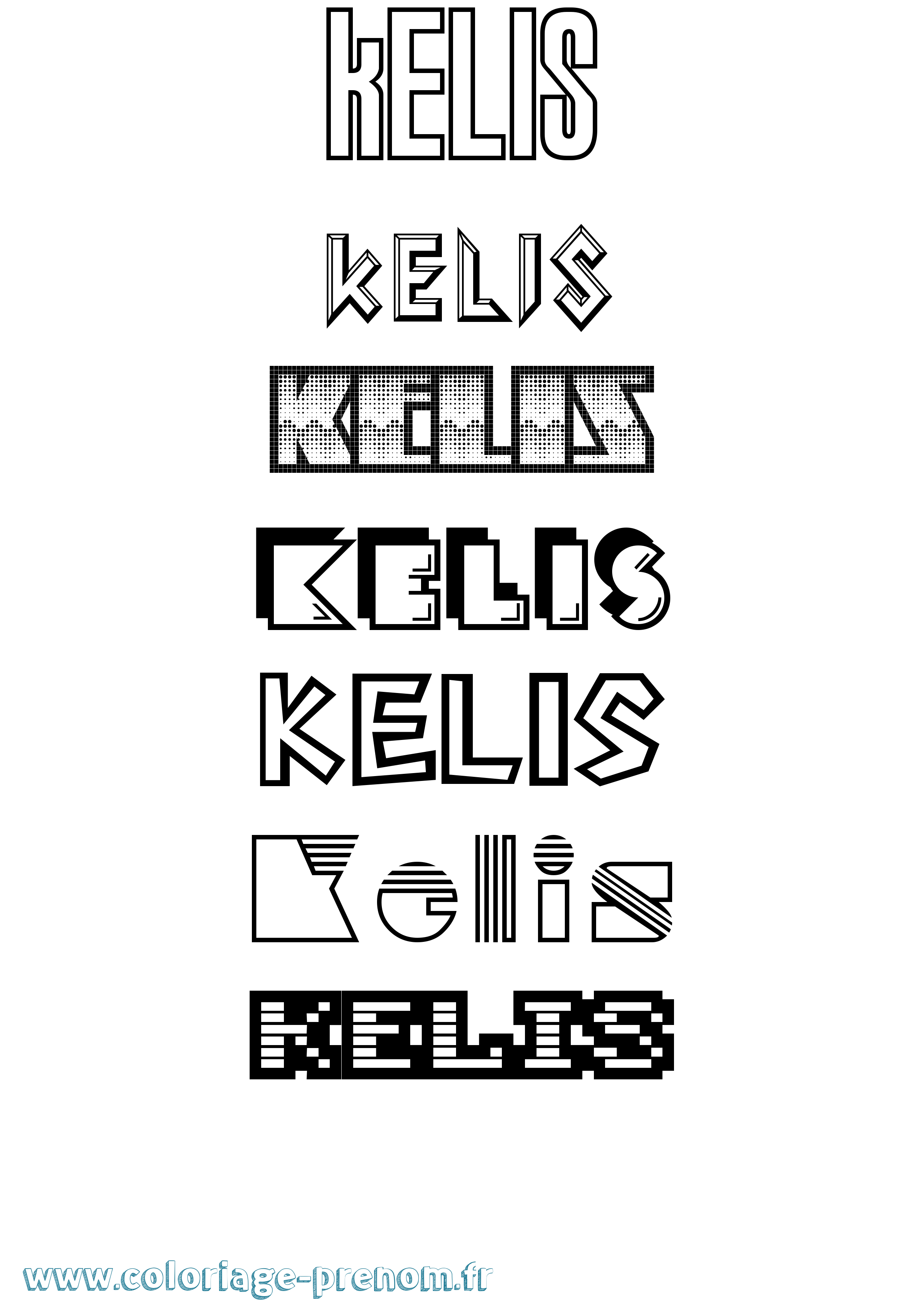 Coloriage Kelis Jeux Vidéos Coloriage prénom Kelis Jeux Vidéos
