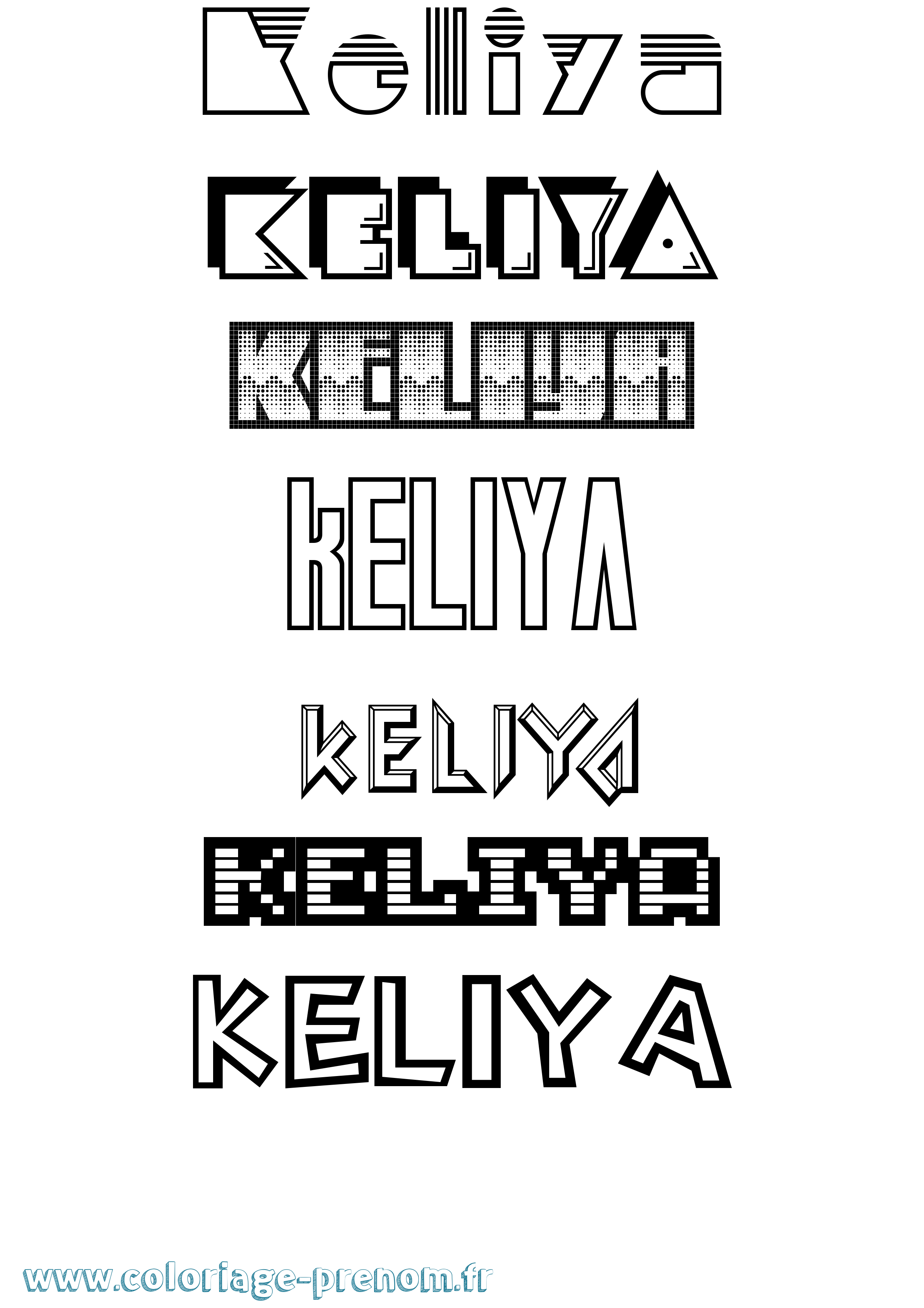 Coloriage Keliya Jeux Vidéos Coloriage prénom Keliya Jeux Vidéos