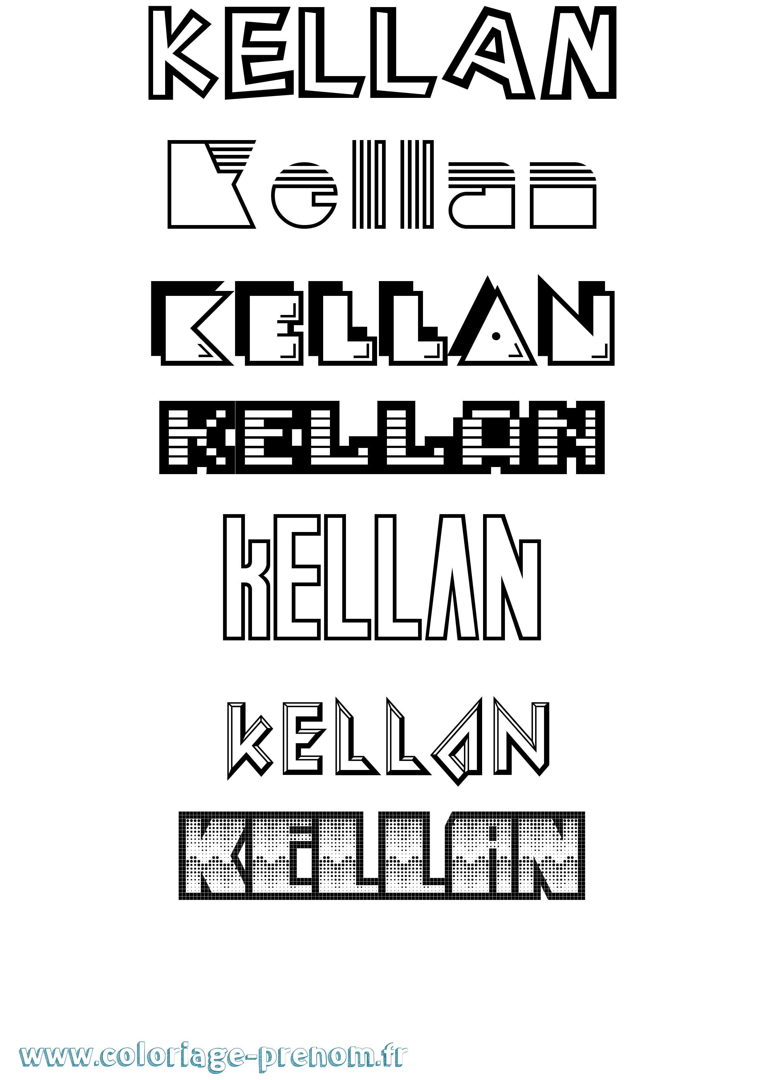 Coloriage Kellan Jeux Vidéos Coloriage prénom Kellan Jeux Vidéos