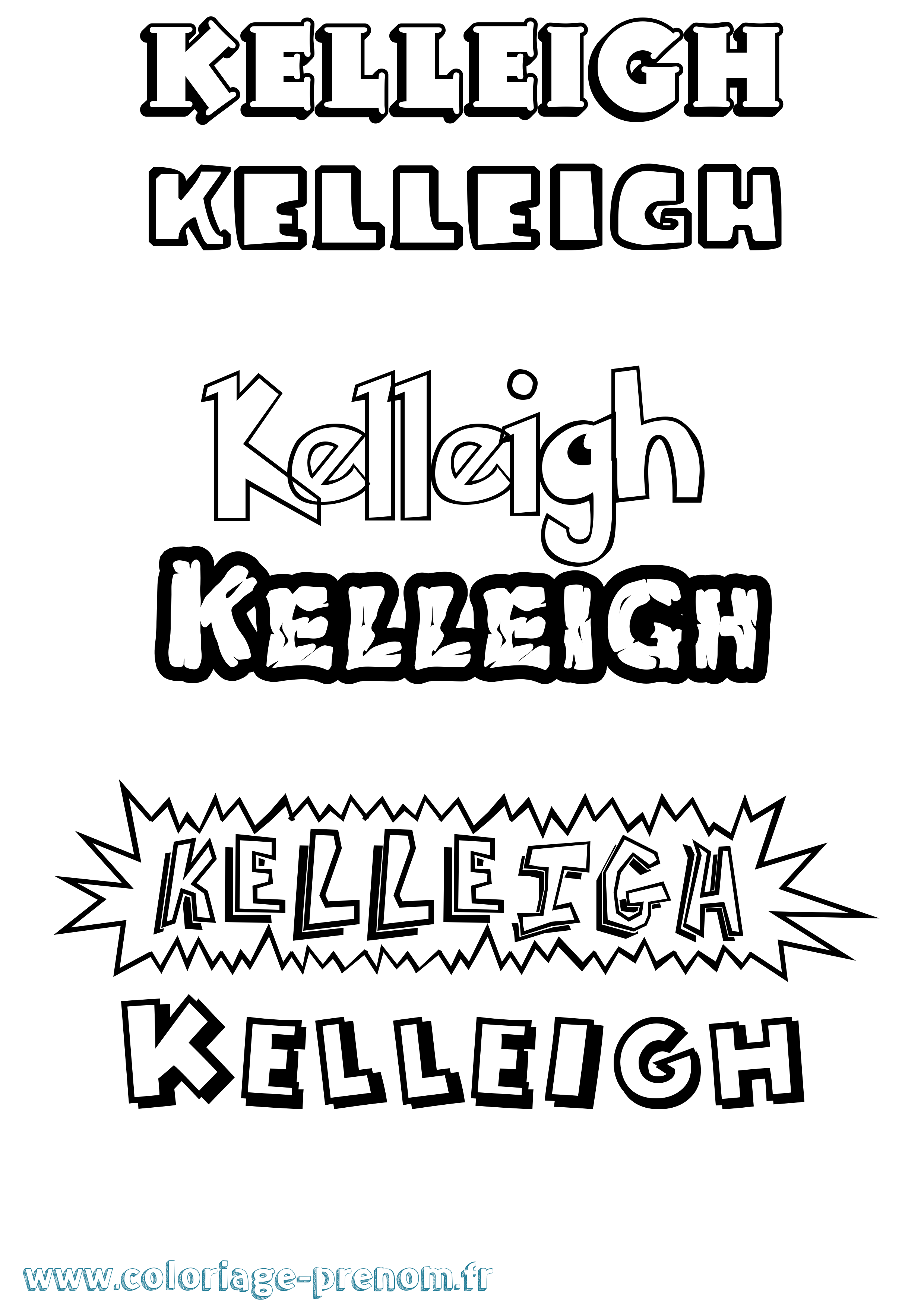 Coloriage Kelleigh Dessin Animé Coloriage prénom Kelleigh Dessin Animé