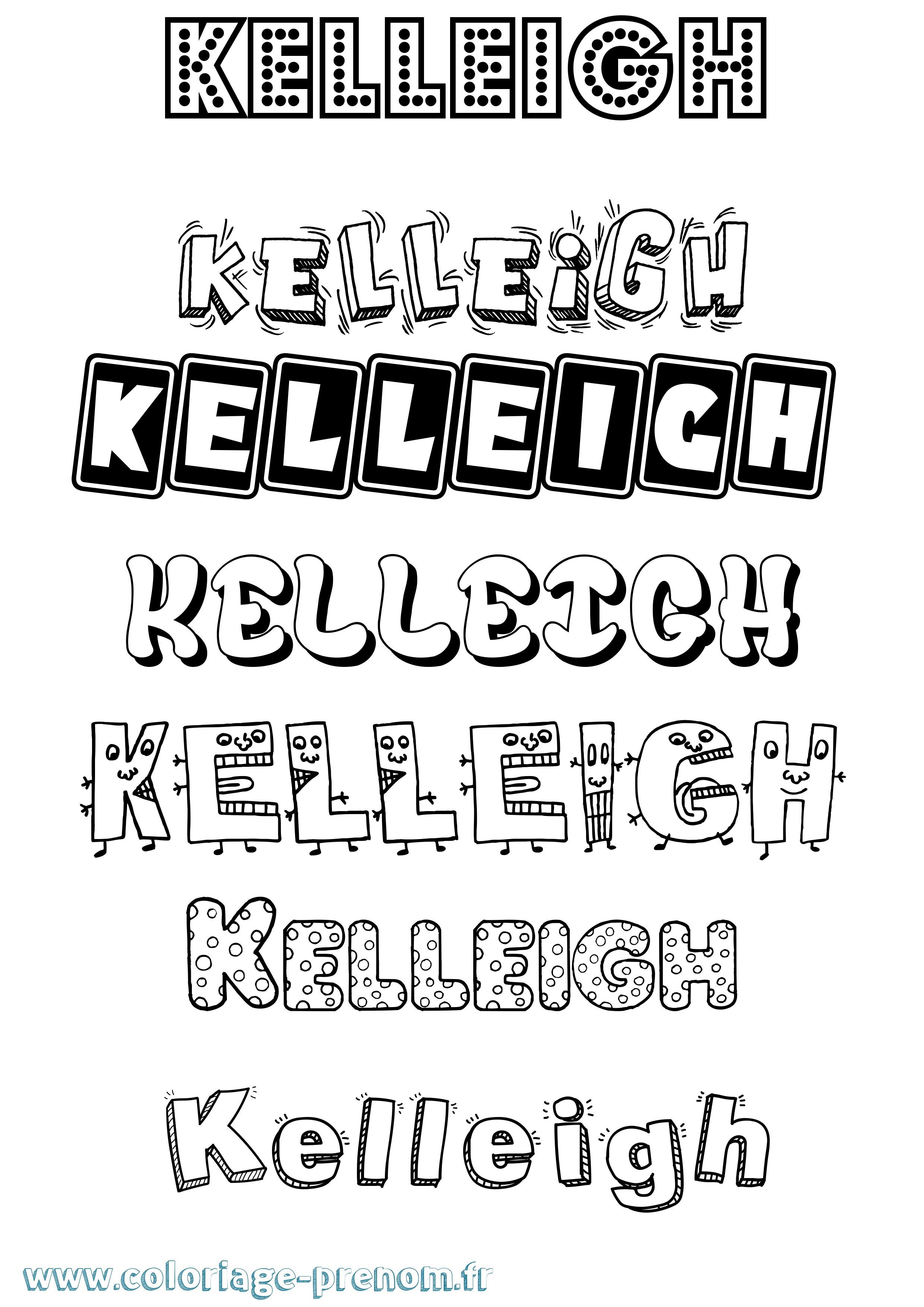 Coloriage Kelleigh Fun Coloriage prénom Kelleigh Fun