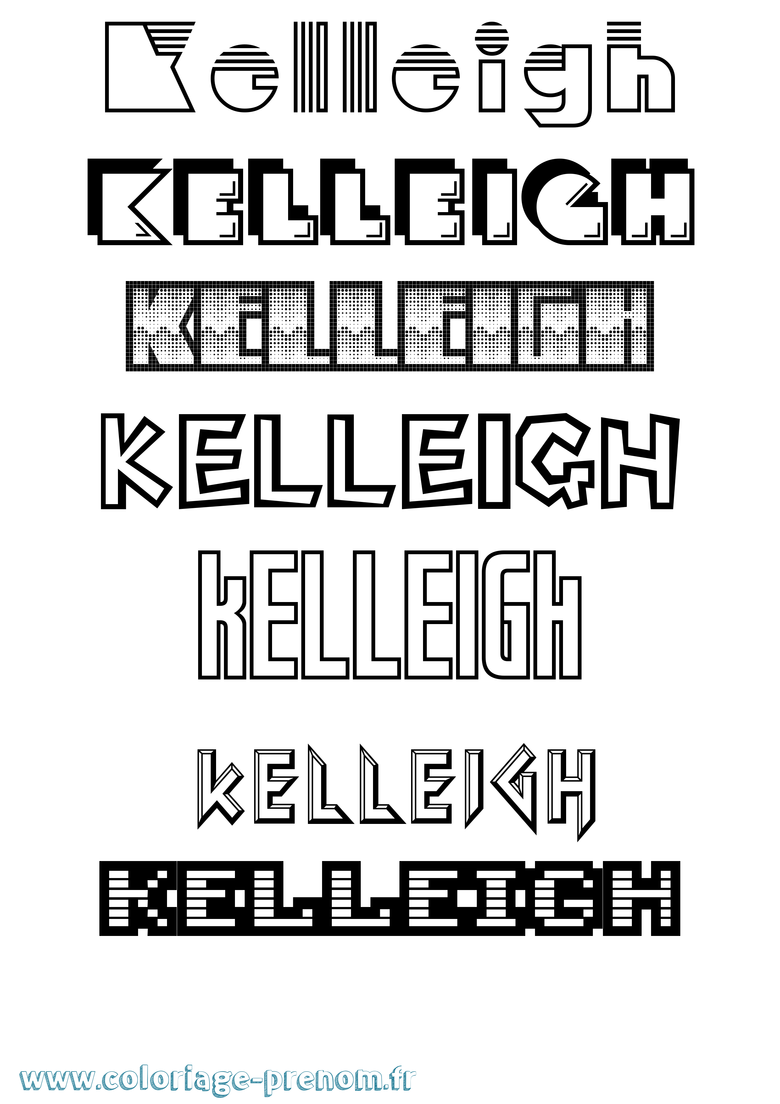 Coloriage Kelleigh Jeux Vidéos Coloriage prénom Kelleigh Jeux Vidéos