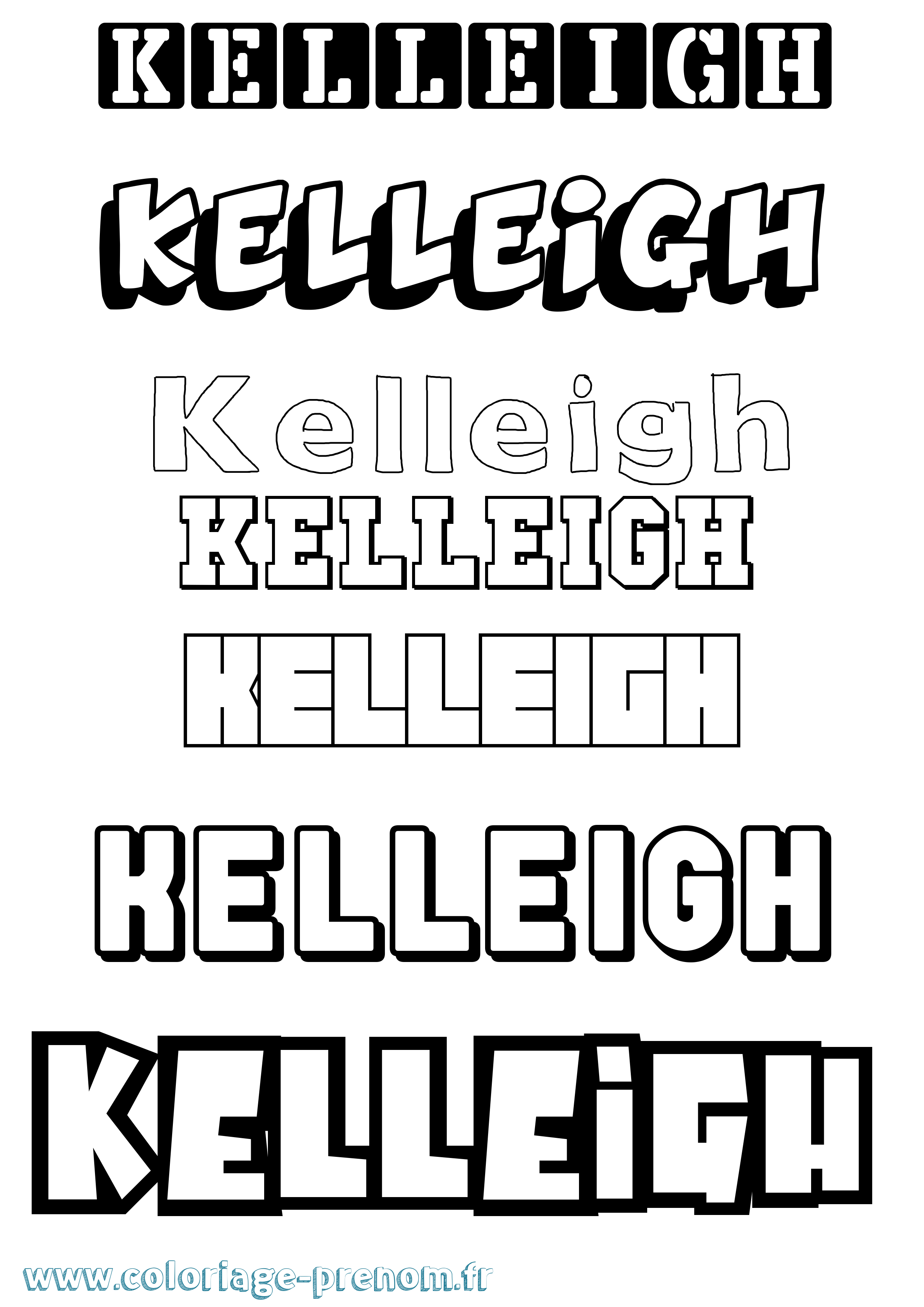 Coloriage Kelleigh Simple Coloriage prénom Kelleigh Simple